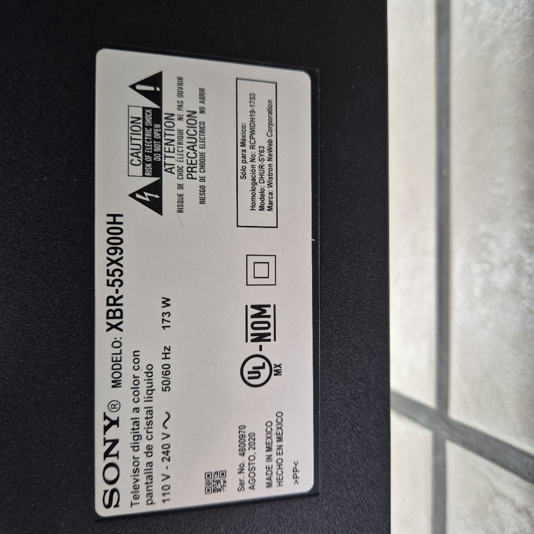 PANTALLA SONY XBR-55X900H (2020) 55" LED 4K (SEMINUEVO)