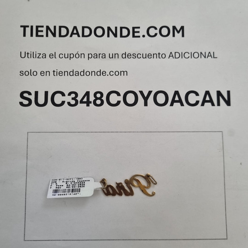 DIJE ORO 10 K 1.2 GRMS (SEMINUEVO)