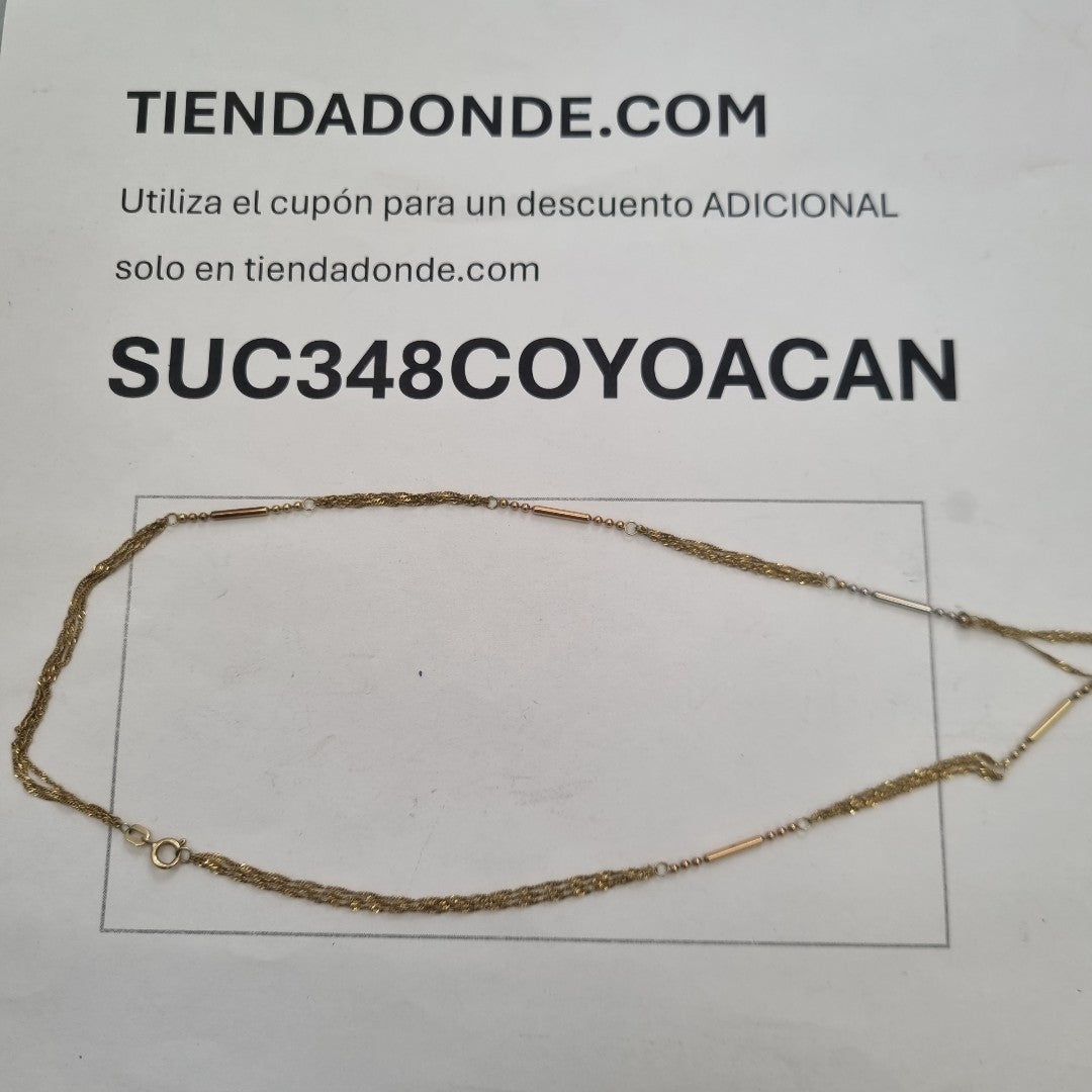 GARGANTILLA ORO 14 K 2.7 GRMS (SEMINUEVO)