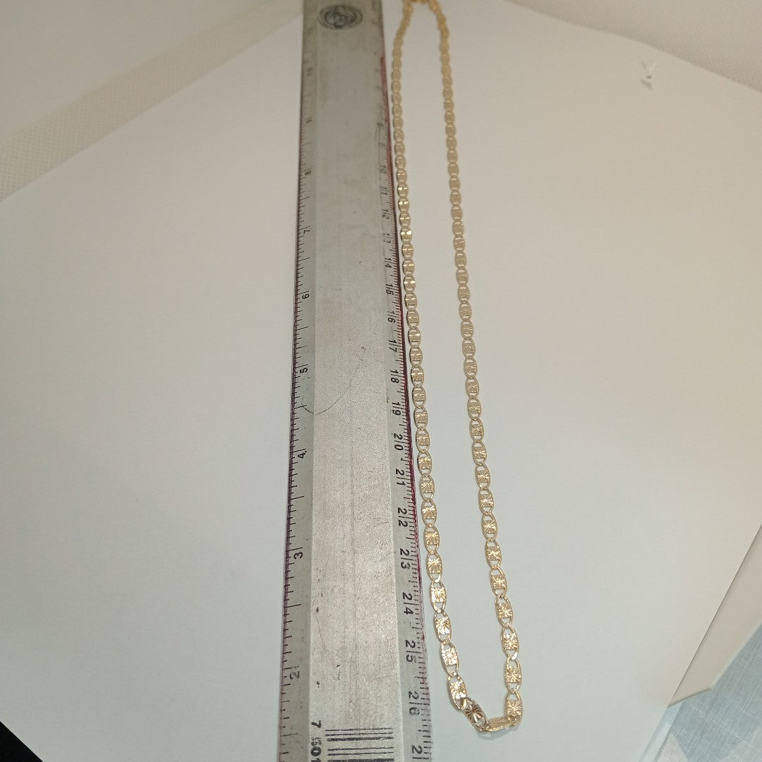 CADENAS TEJIDO GUCHI ORO 14K 55 CM 6.9 GR (NUEVO)