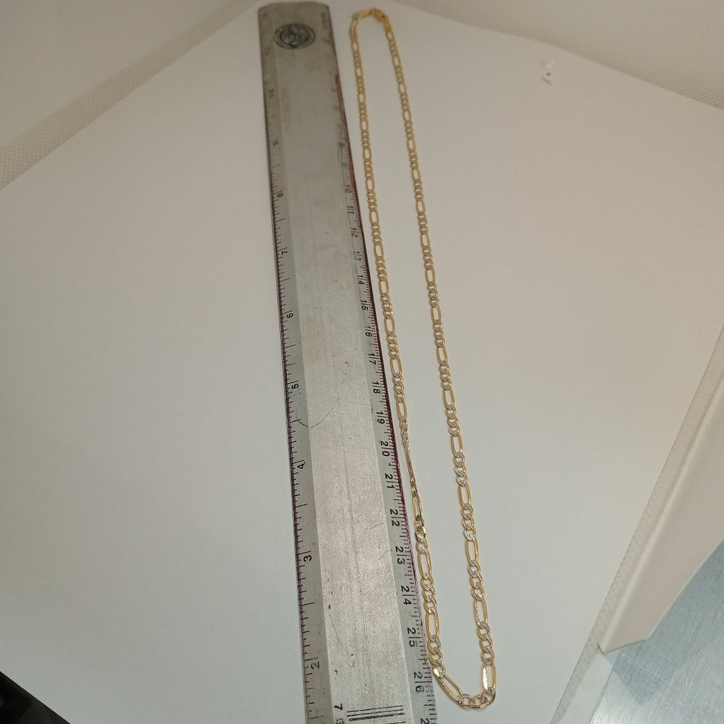 CADENAS TEJIDO 3X1 DIAMANTADO ORO 10K 55 CM 6 GR (NUEVO)