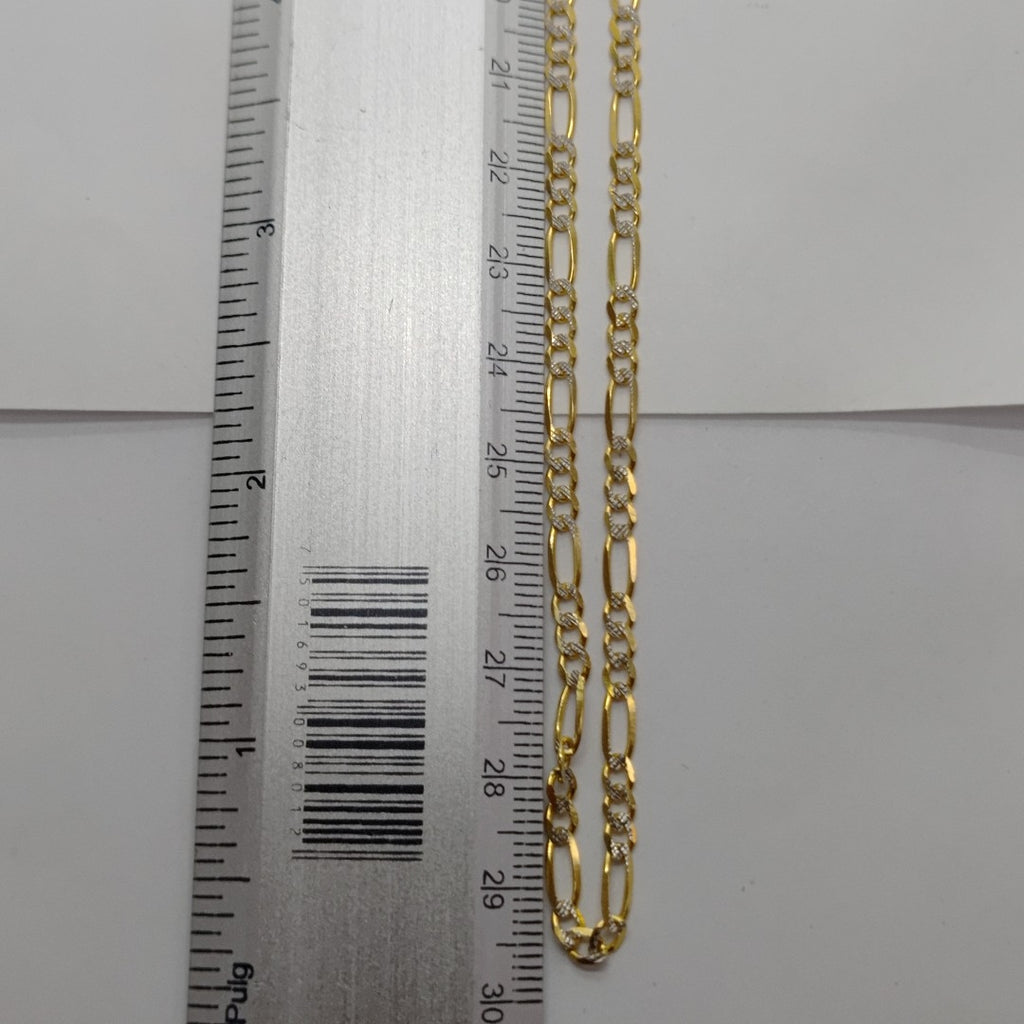 CADENAS TEJIDO 3X1 DIAMANTADO ORO 10K 60 CM 7 GR (NUEVO)