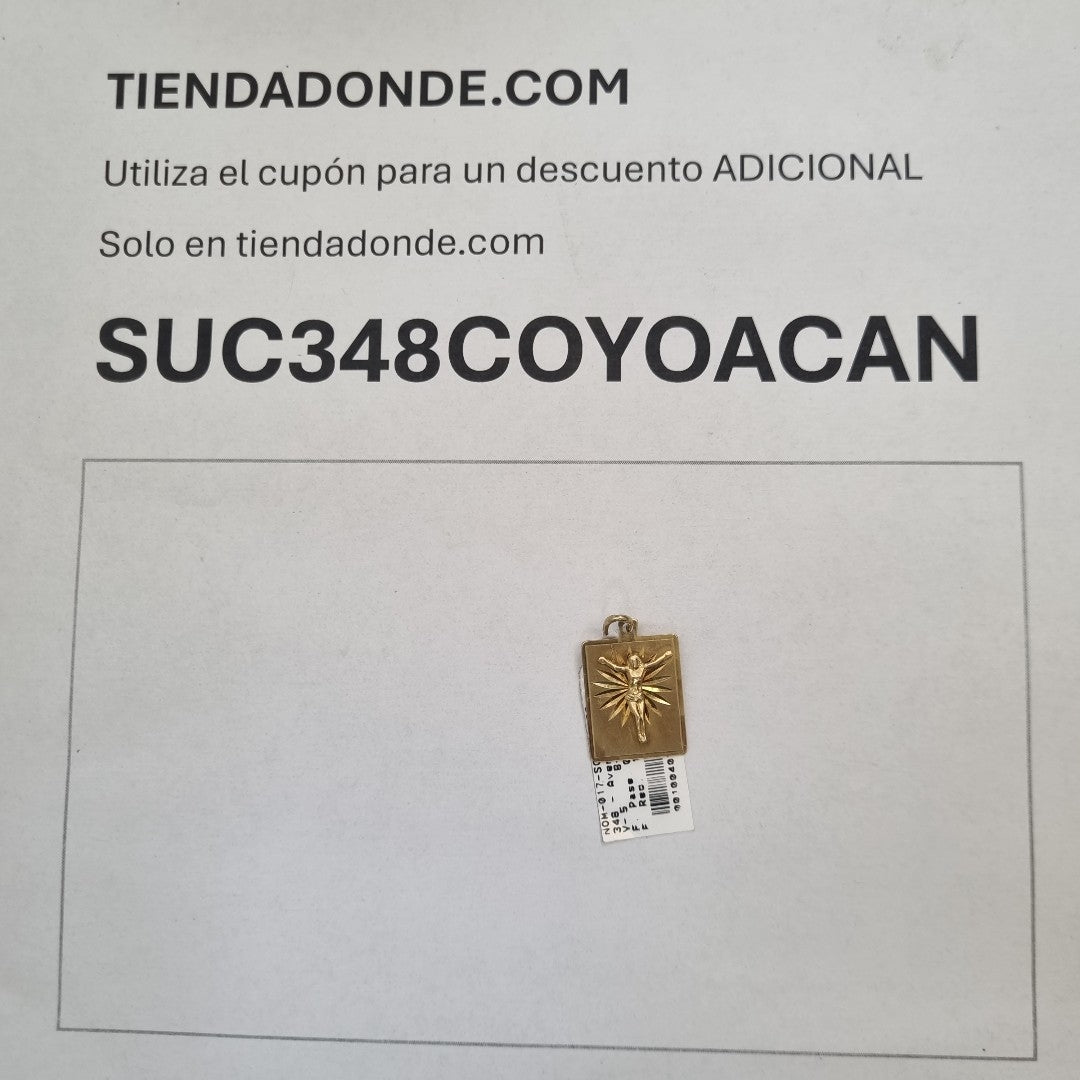 MEDALLA PERSONAL ORO 14 K 2.6 GRMS (SEMINUEVO)