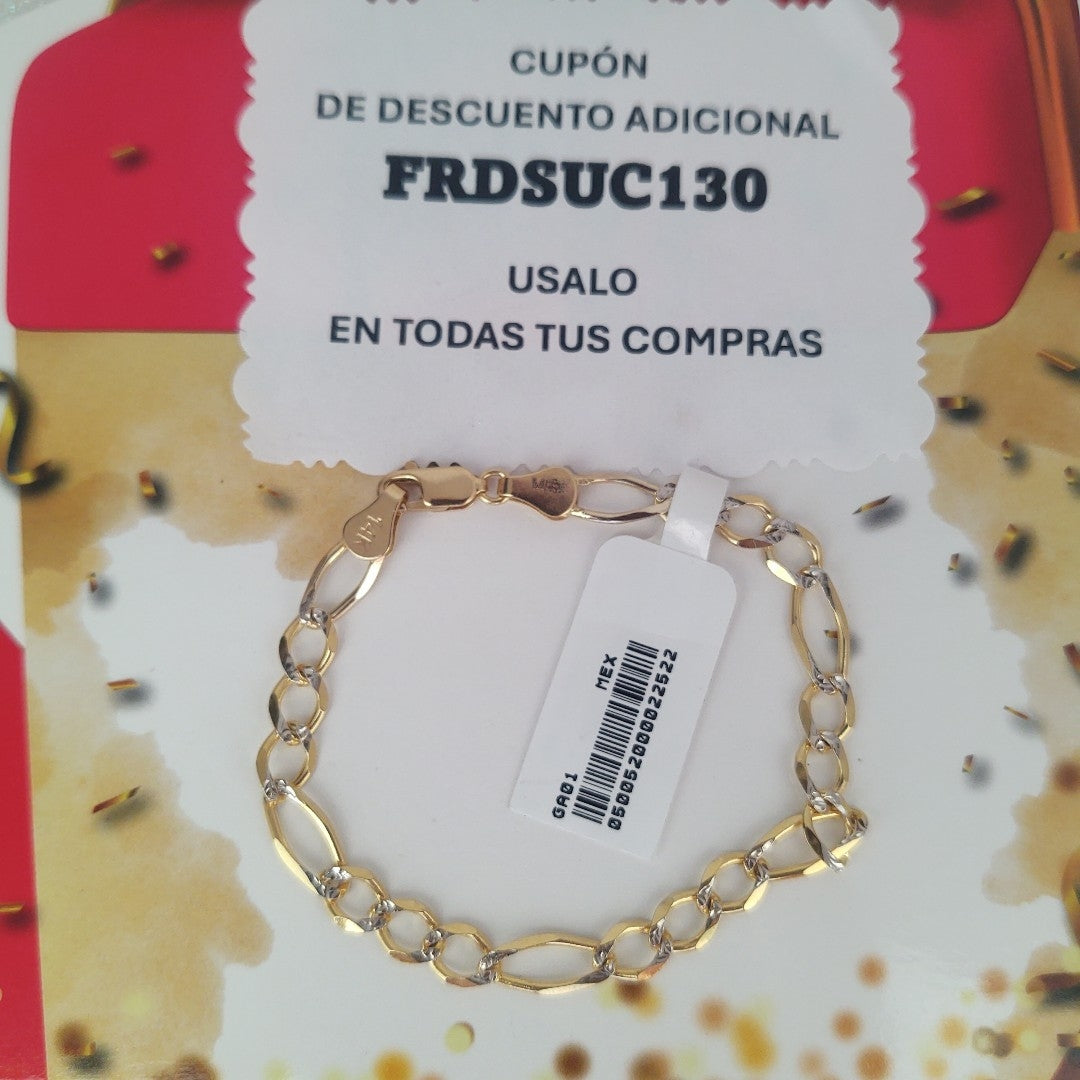 PULSERAS TEJIDO 3X1 ORO 14K 18 CM 5.8 GR (NUEVO)