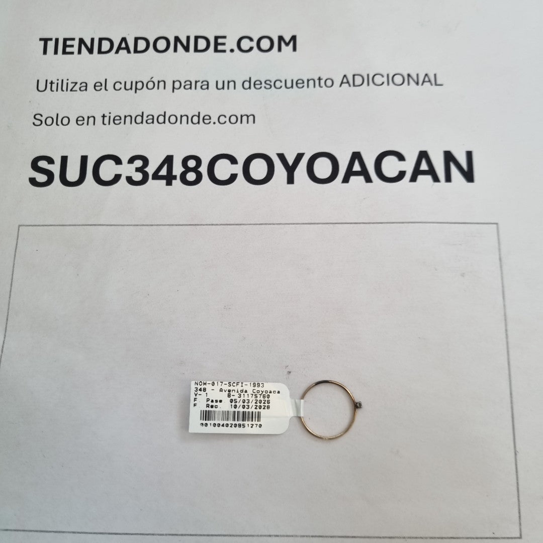 ANILLO ORO 8 K 0.5 GRMS (SEMINUEVO)