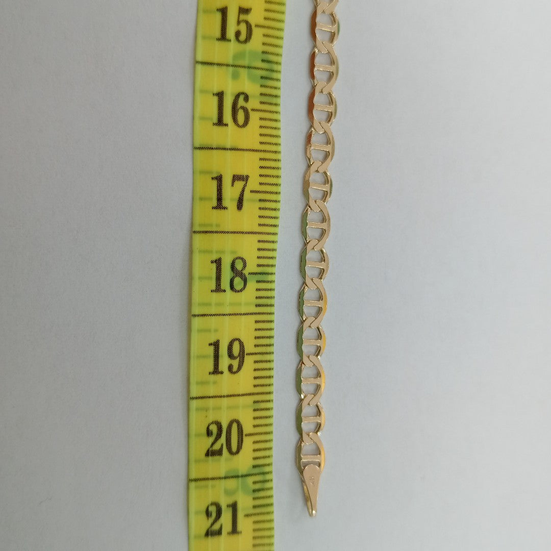PULSERAS TEJIDO MARINERA ORO 14K 21 CM 3.3 GR (NUEVO)