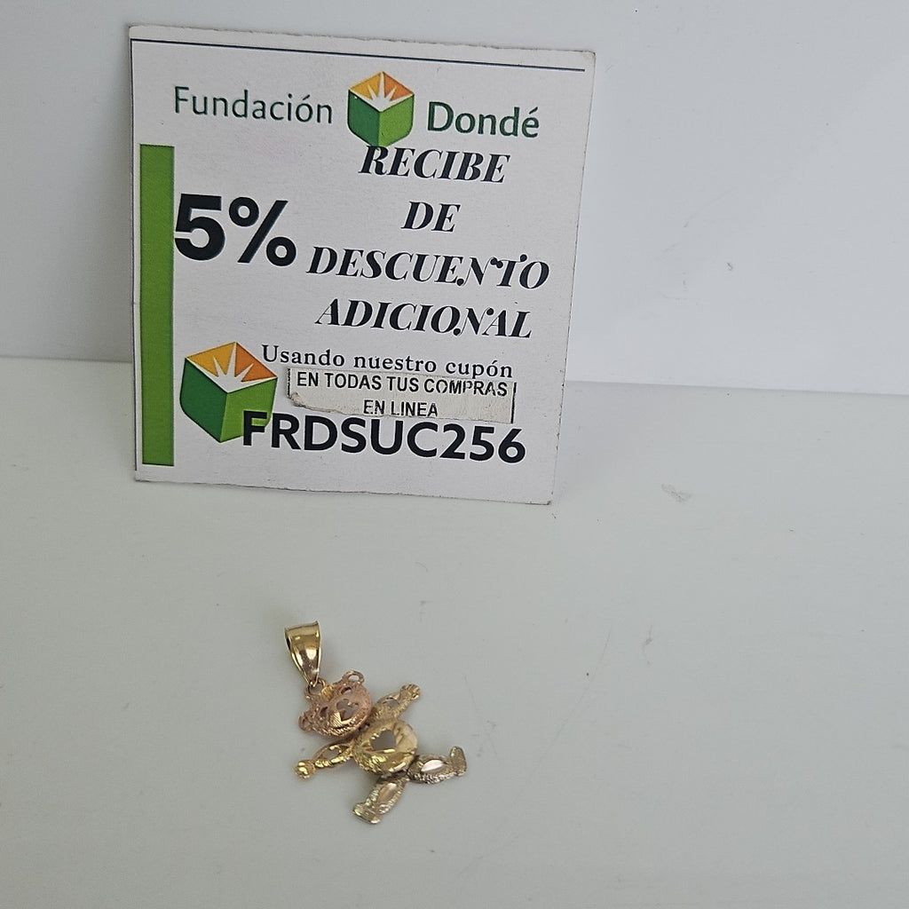 DIJE ORO COMBINADO 14 K 1,60 GRMS (SEMINUEVO)