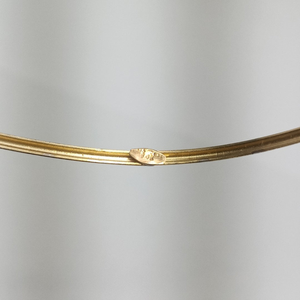 PULSERA RIGIDA ORO COMBINADO 14 K 2,40 GRMS (SEMINUEVO)
