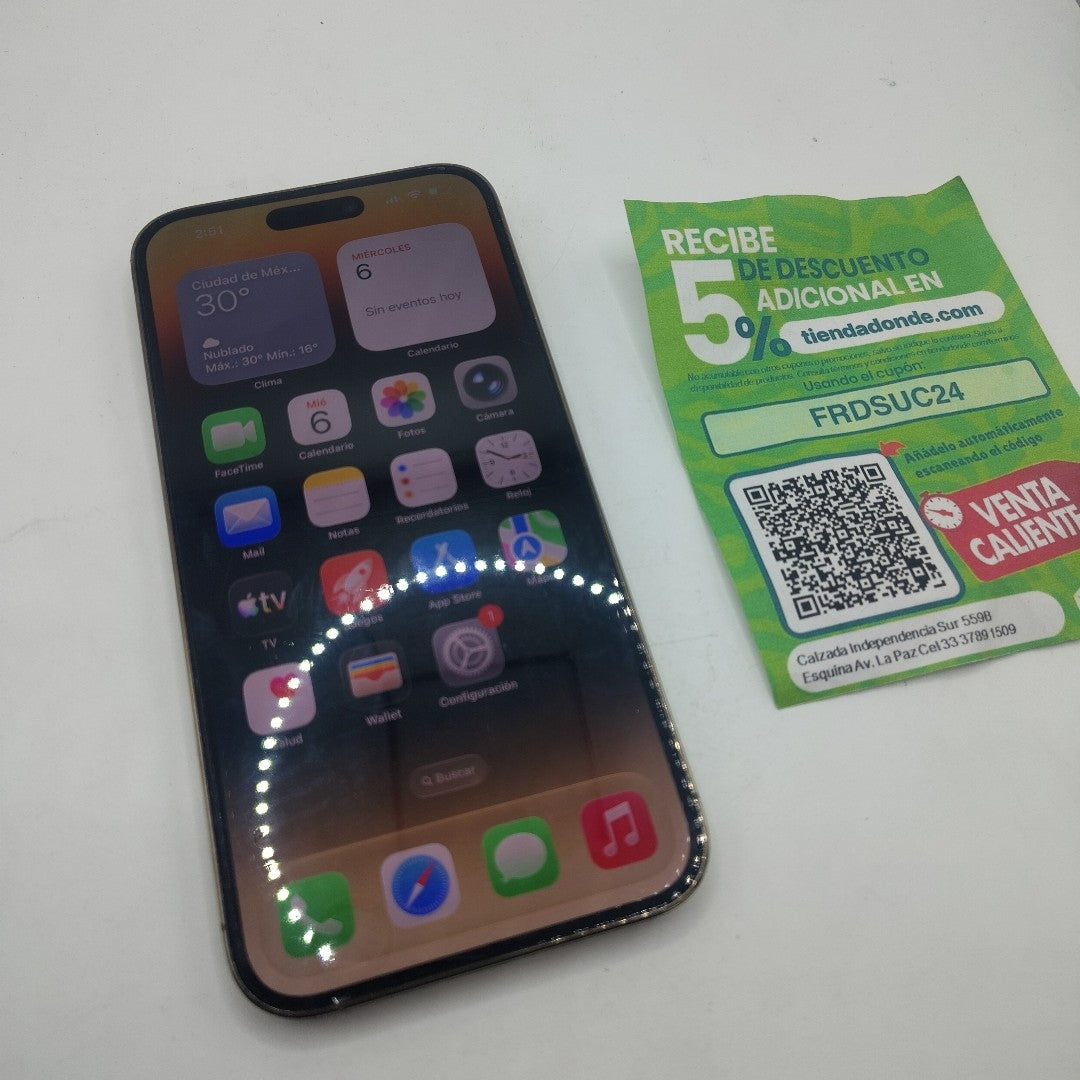 CELULAR APPLE IPHONE 14 PRO MAX A2893 128 GB 6 GB RAM (SEMINUEVO)
