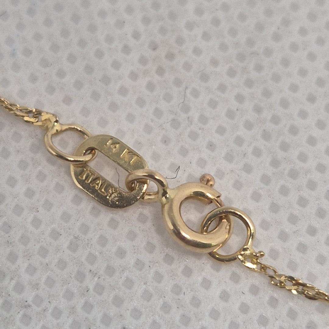 CADENA,DIJE ORO 14 K 2,80 GRMS (SEMINUEVO)