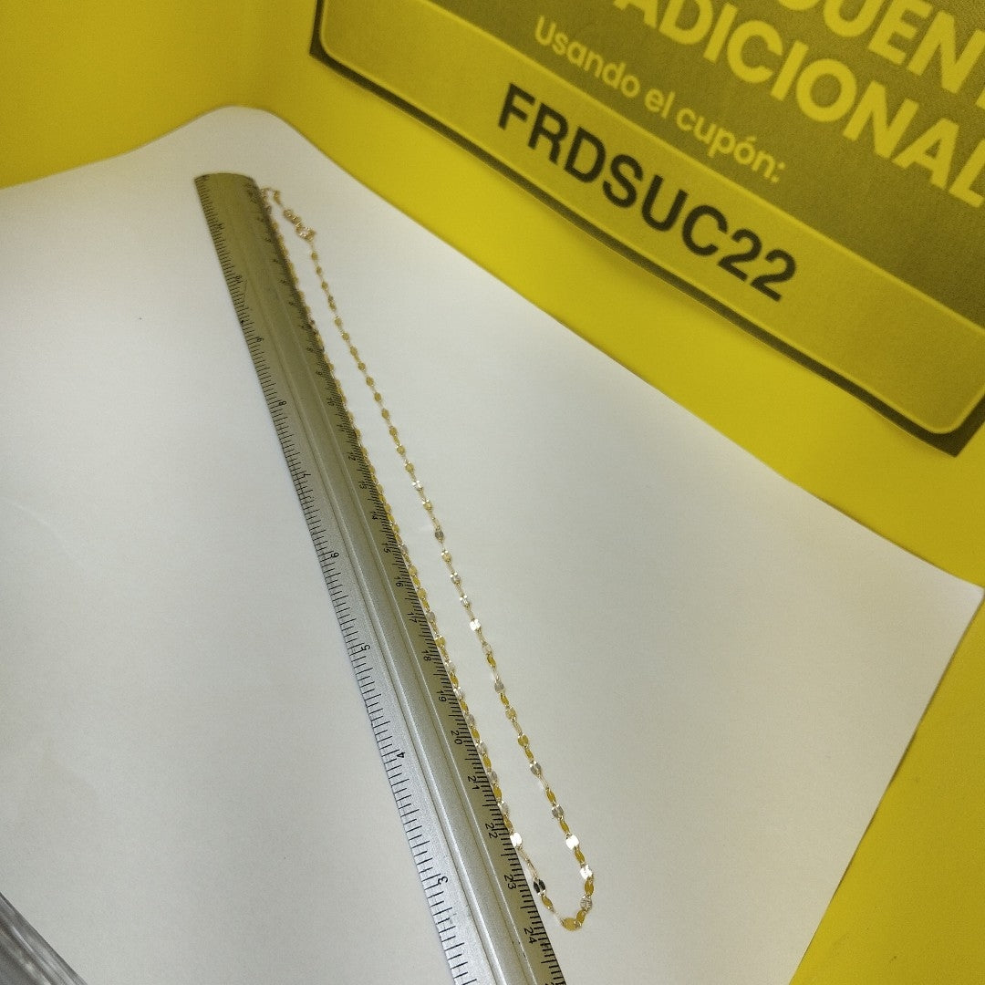 CADENAS TEJIDO ESPECIAL ORO 10K 50 CM 1 GR (NUEVO)
