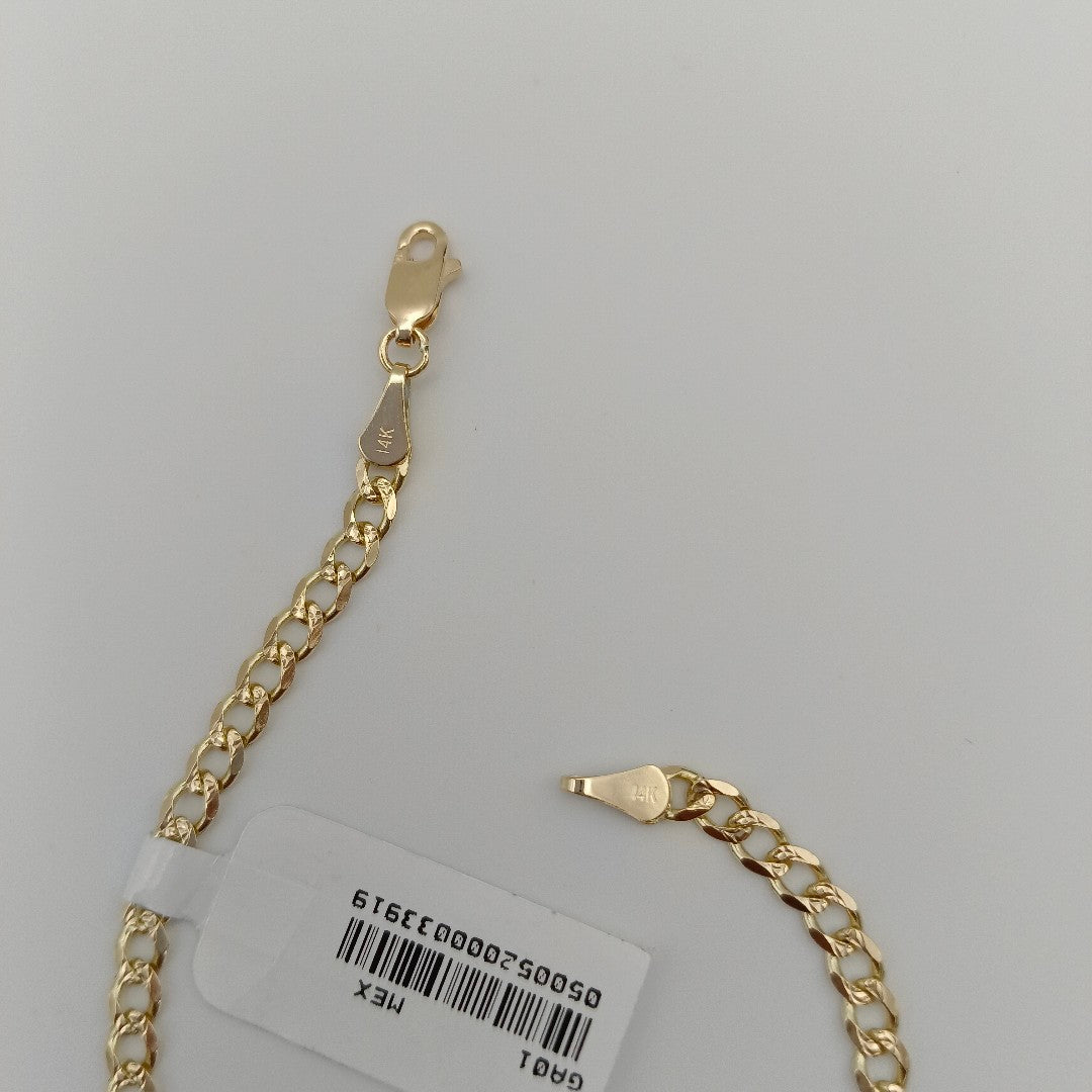 PULSERAS BARBADA ORO 14K 21 CM 5.3 GR (NUEVO)