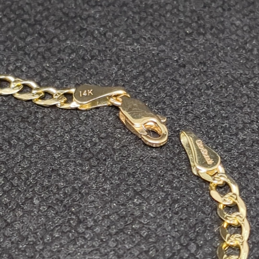 PULSERAS BARBADA ORO 14K 21 CM 5.2 GR (NUEVO)