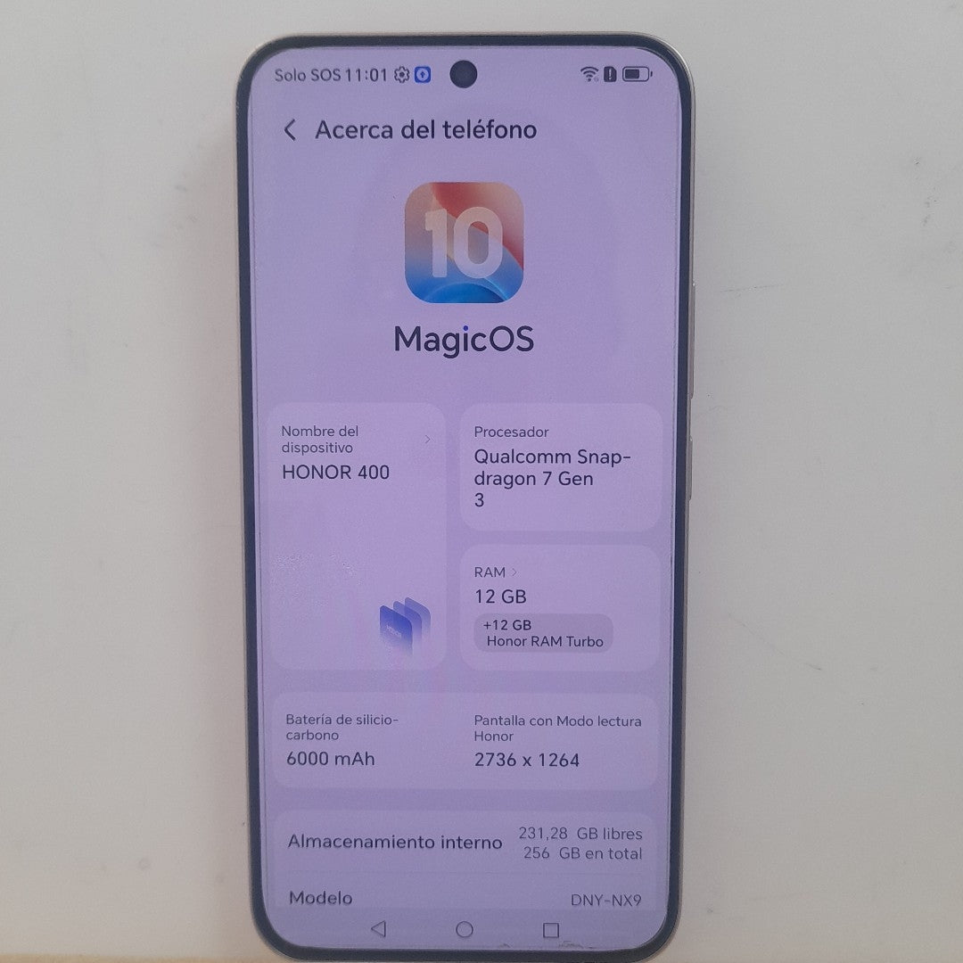 CELULAR HONOR 400 DNY-NX9 (2025) 256 GB 12 GB RAM (SEMINUEVO)