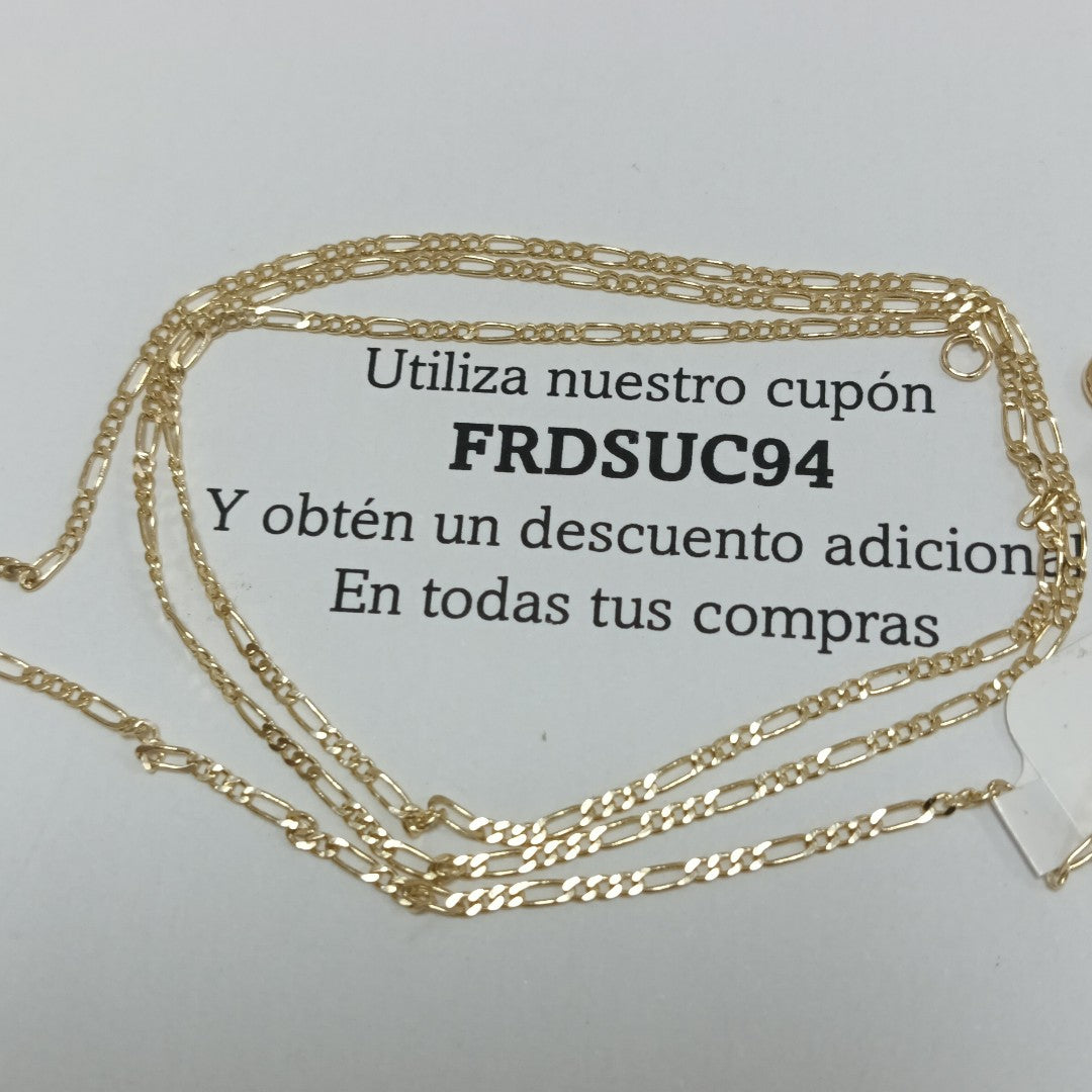 CADENAS TEJIDO 3X1 ORO 14K 55 CM 2.4 GR (NUEVO)