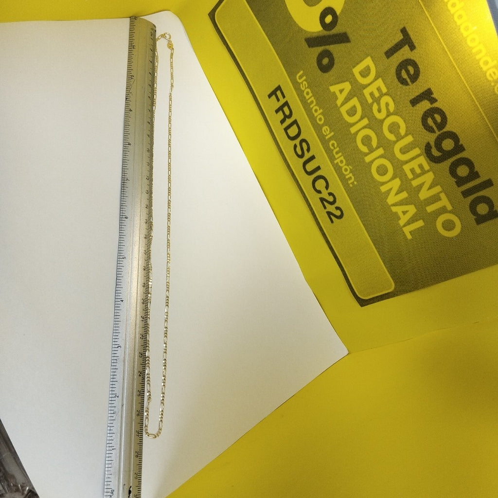CADENAS TEJIDO 3X1 ORO 10K 55 CM 3.2 GR (NUEVO)