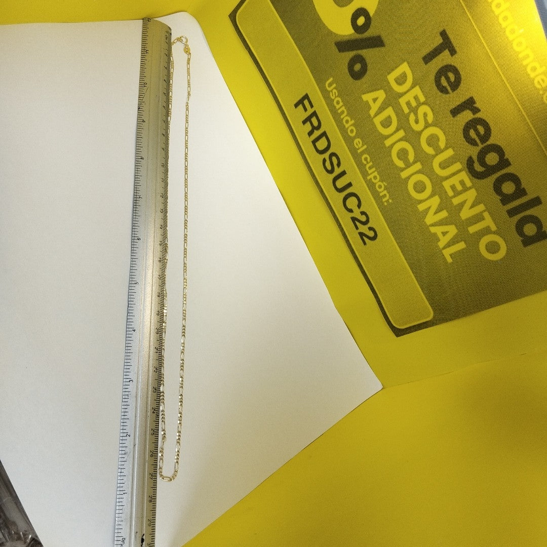 CADENAS TEJIDO 3X1 ORO 10K 55 CM 3.2 GR (NUEVO)