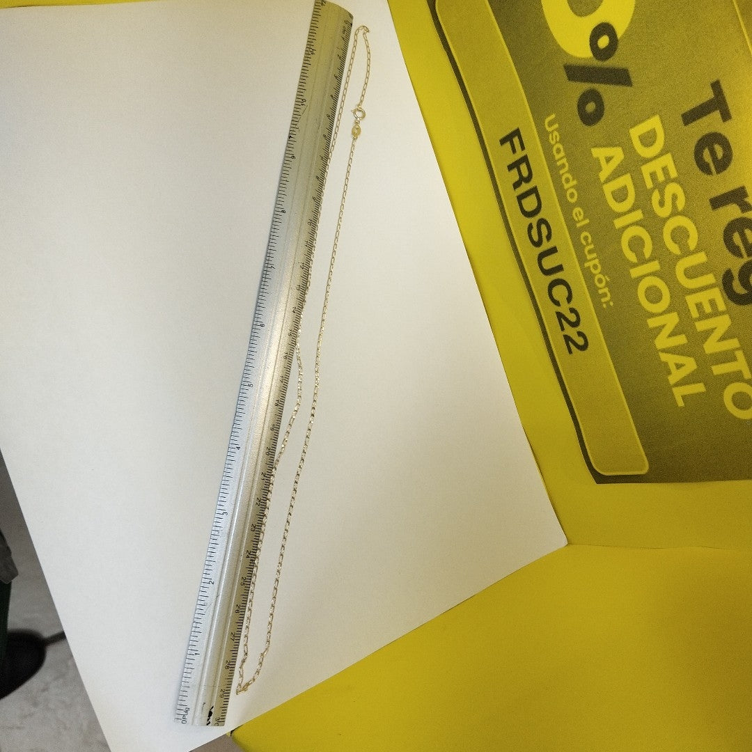 CADENAS TEJIDO ESLABONES ORO 10K 60 CM 2 GR (NUEVO)
