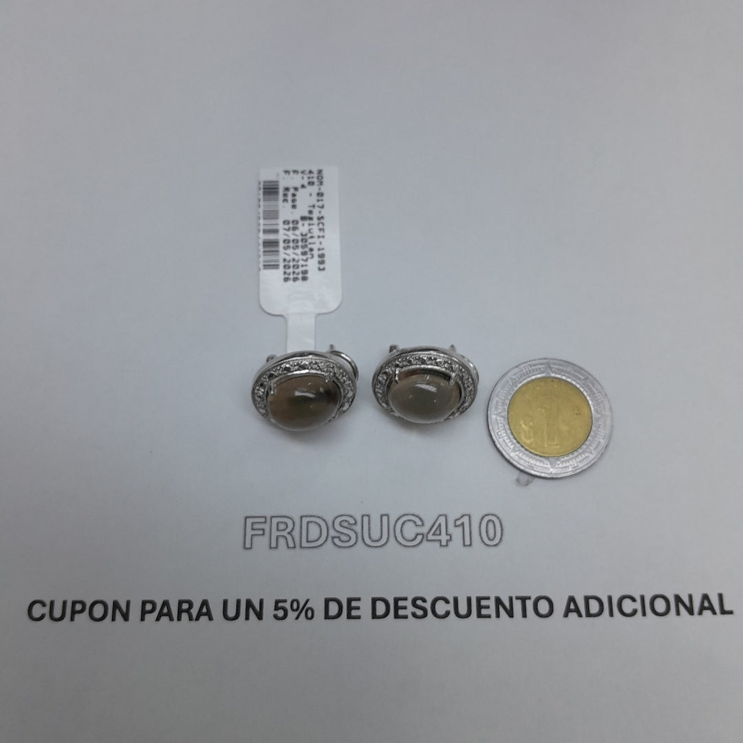 ARRACADAS PAR ORO BLANCO 18 K 9 GRMS (SEMINUEVO)