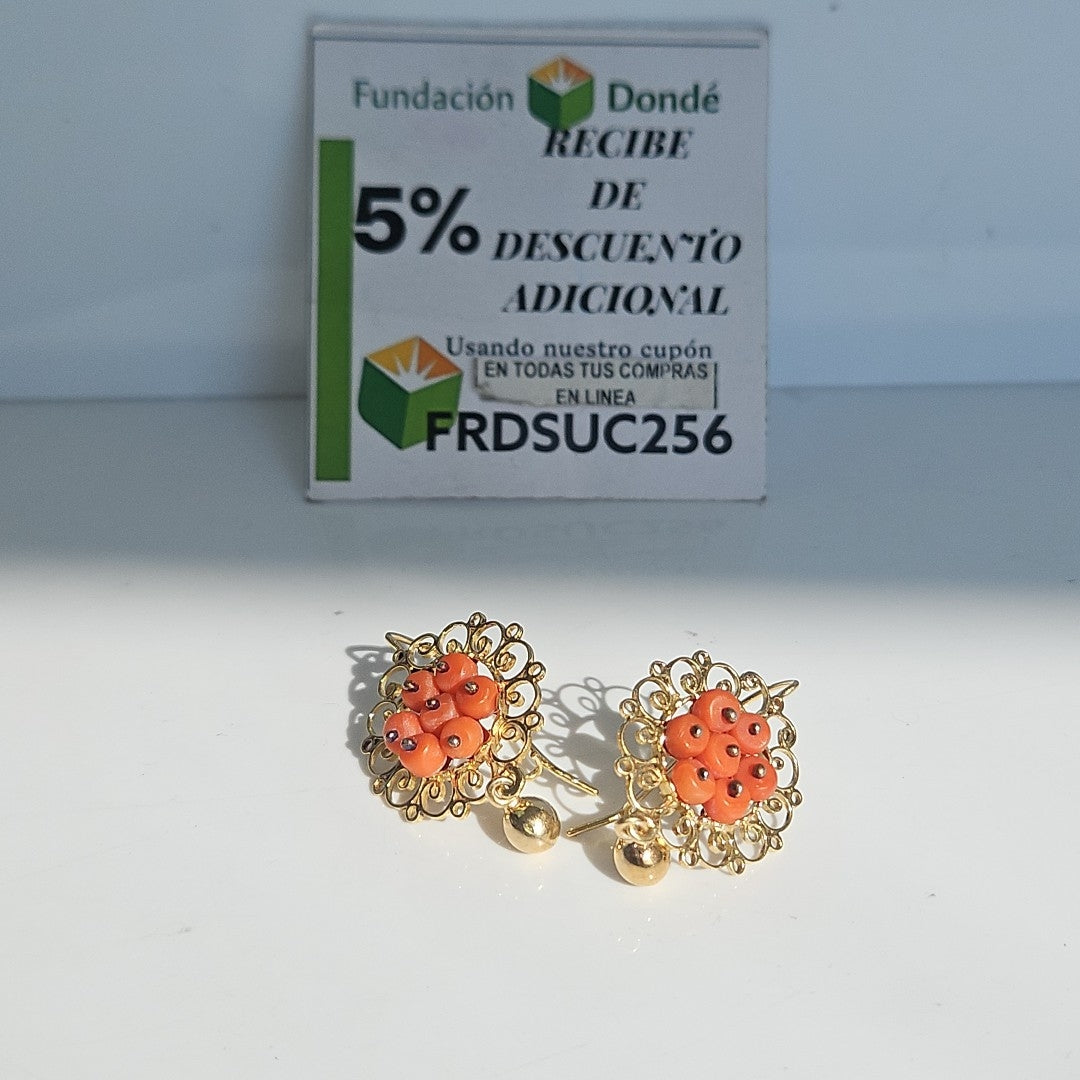 ARETES PAR ORO 14 K 7.9 GRMS (SEMINUEVO)