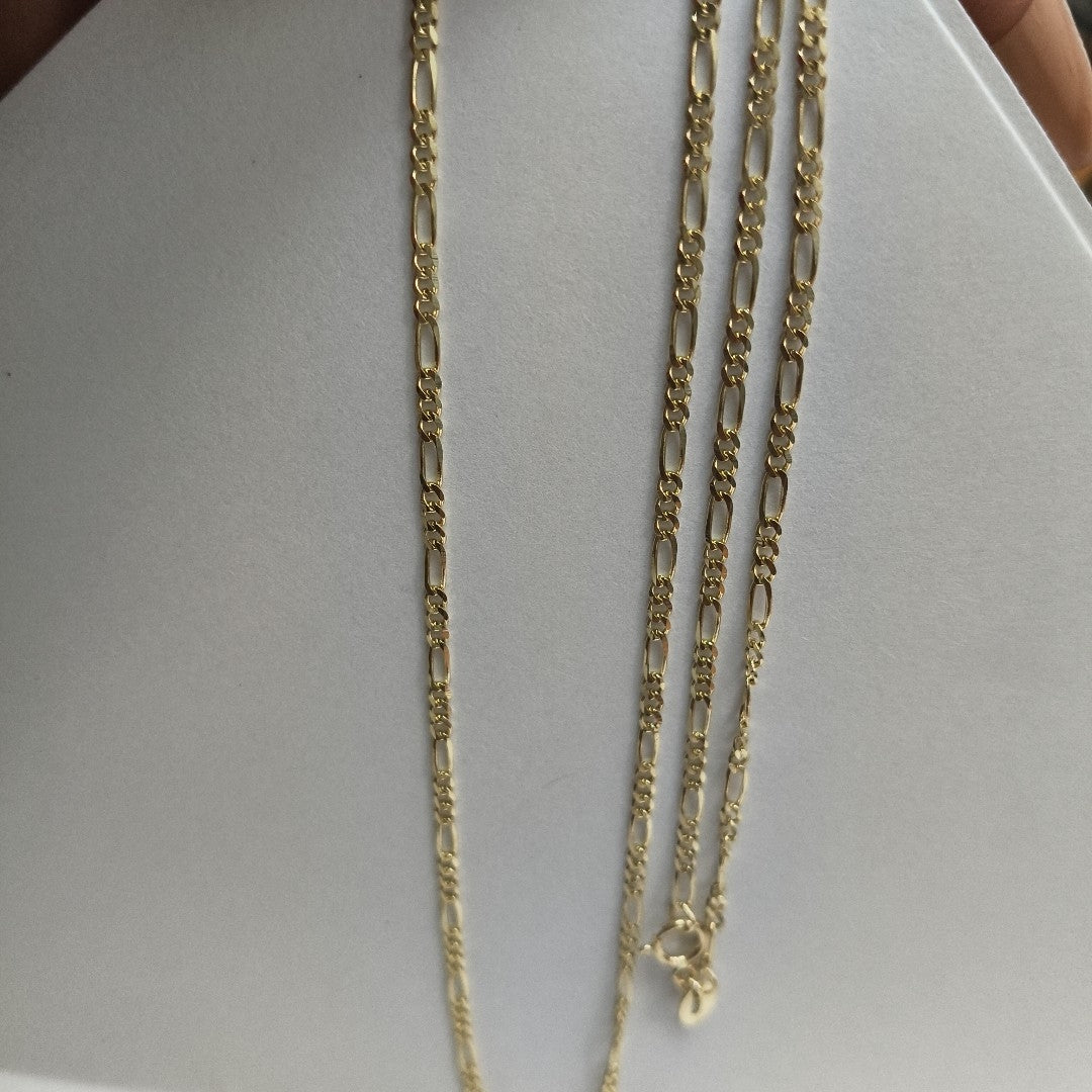 CADENAS TEJIDO 3X1 ORO 10K 55 CM 3.2 GR (NUEVO)