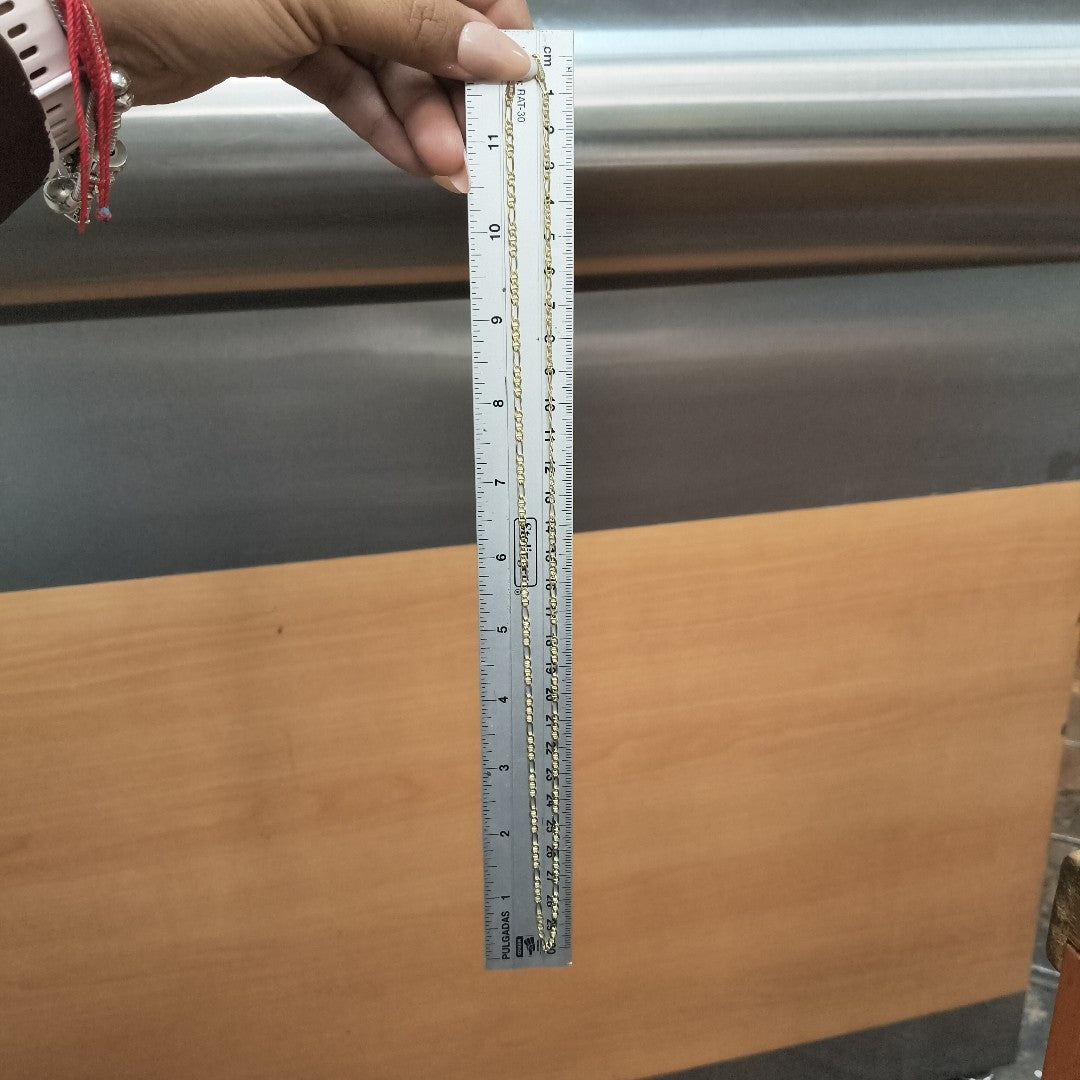 CADENAS TEJIDO FIGARO GUCHI ORO 10K 60 CM 5.2 GR (NUEVO)