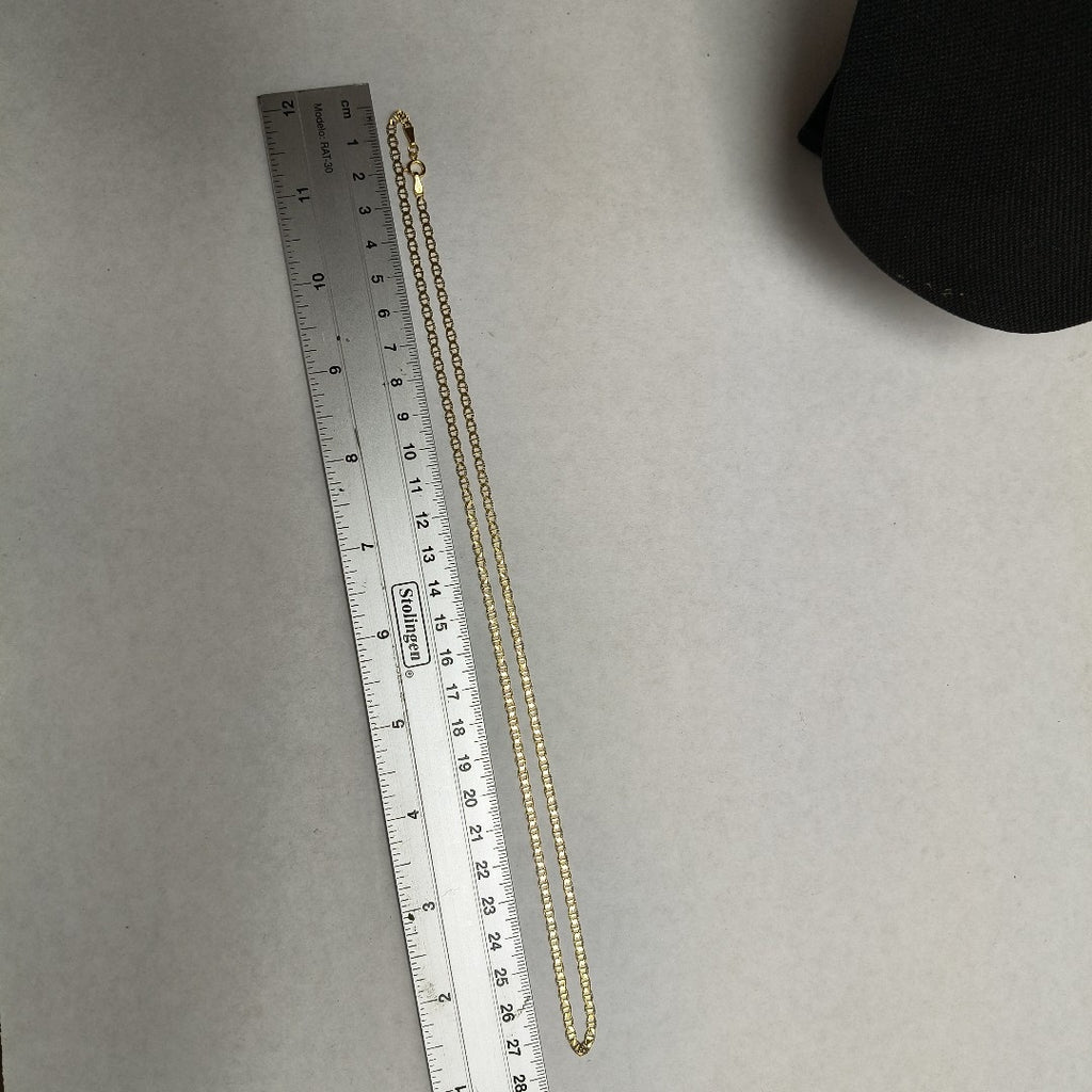 CADENAS TEJIDO GUCHI DIAMANTADO ORO 10K 55 CM 4 GR (NUEVO)