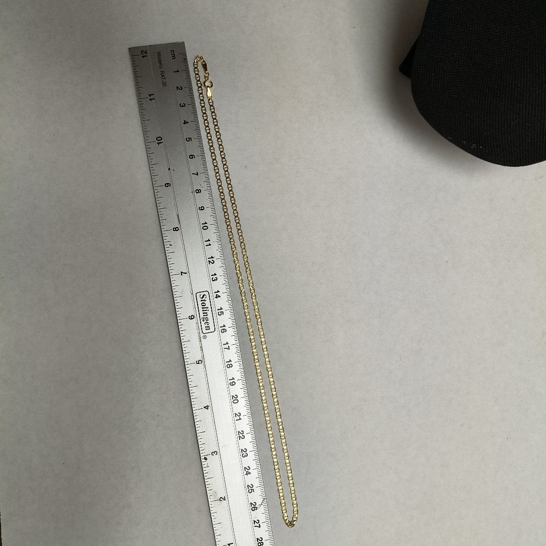 CADENAS TEJIDO GUCHI DIAMANTADO ORO 10K 55 CM 4 GR (NUEVO)