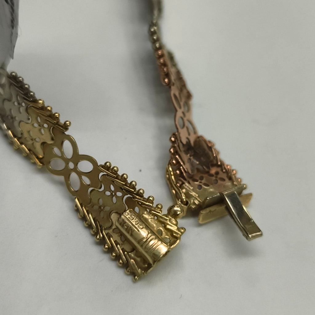 PULSERA ORO COMBINADO 10 K 6,90 GRMS (SEMINUEVO)