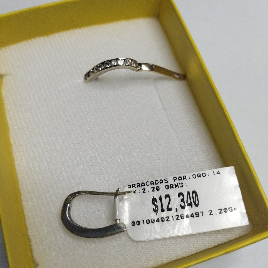 ARRACADAS PAR ORO 14 K 2,20 GRMS (SEMINUEVO)