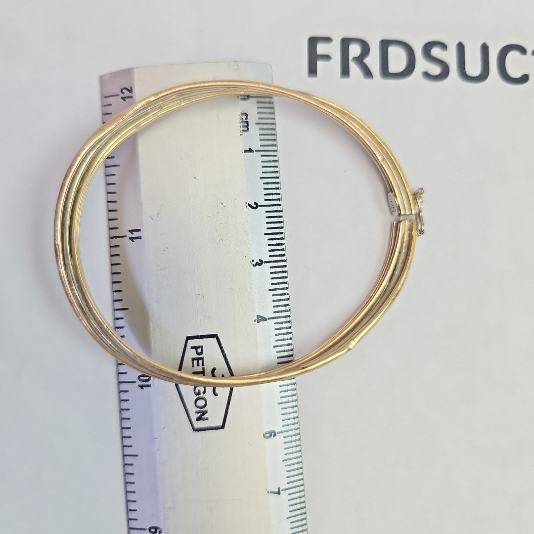 PULSERA RIGIDA ORO COMBINADO 14 K 6,30 GRMS (SEMINUEVO)