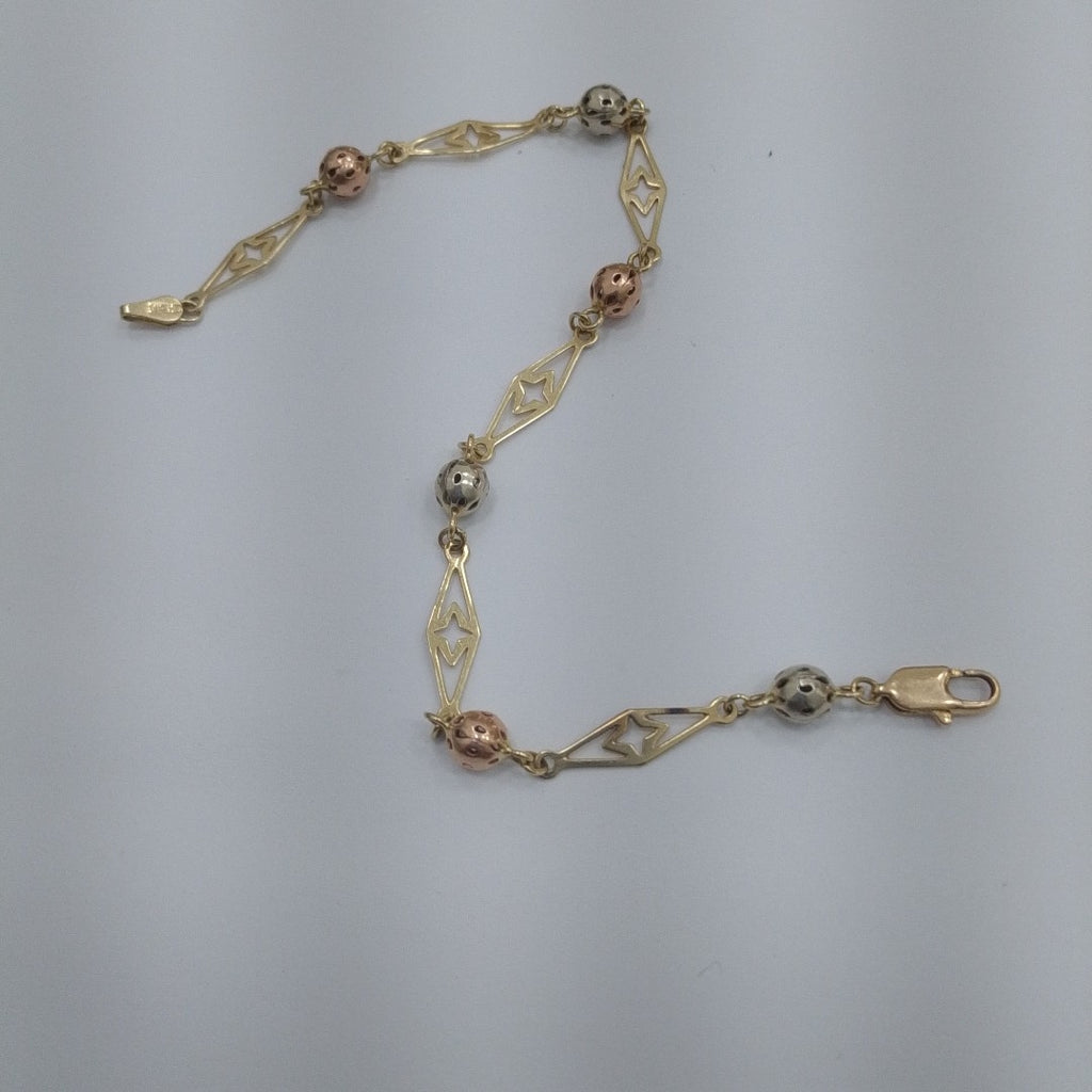 PULSERA ORO COMBINADO 14 K 3.8 GRMS (SEMINUEVO)