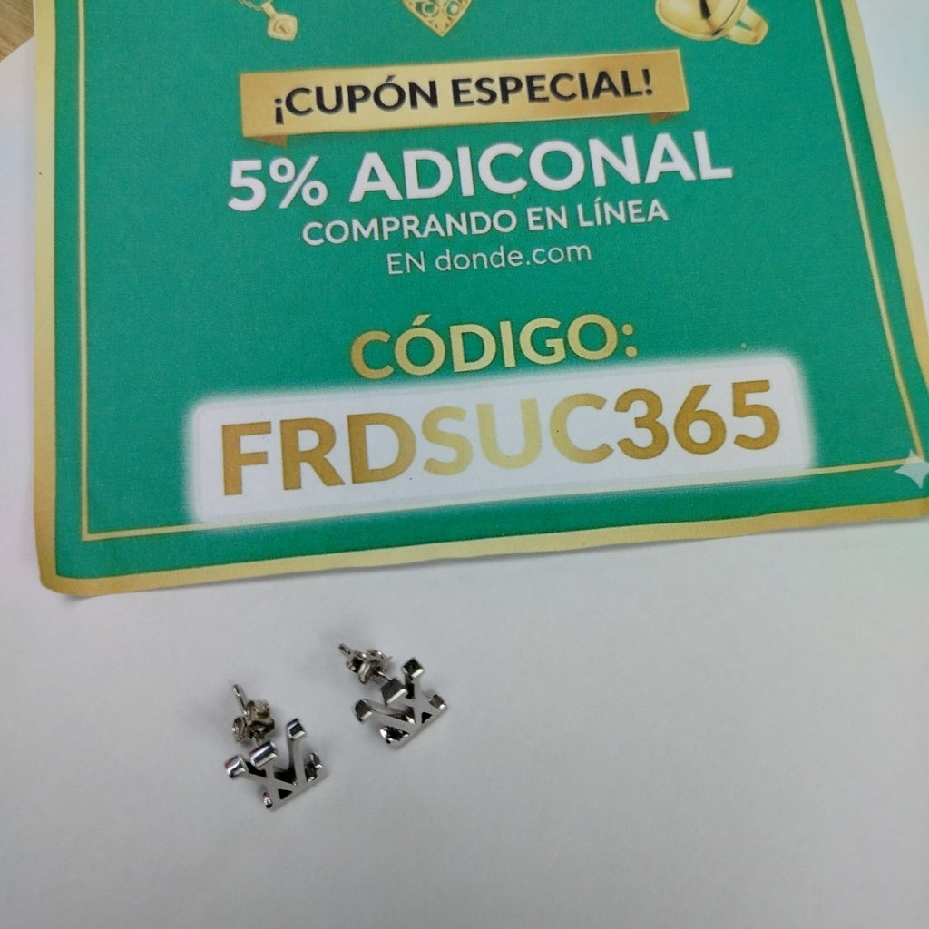 BROQUELES PAR ORO,ORO BLANCO 14 K 3,60 GRMS (SEMINUEVO)
