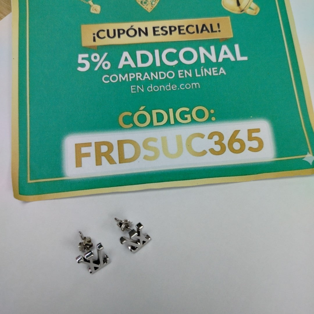 BROQUELES PAR ORO,ORO BLANCO 14 K 3,60 GRMS (SEMINUEVO)