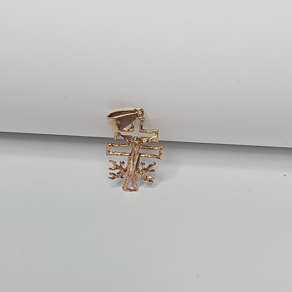 CRUZ DE CARAVACA ORO 14 K 1,30 GRMS (SEMINUEVO)