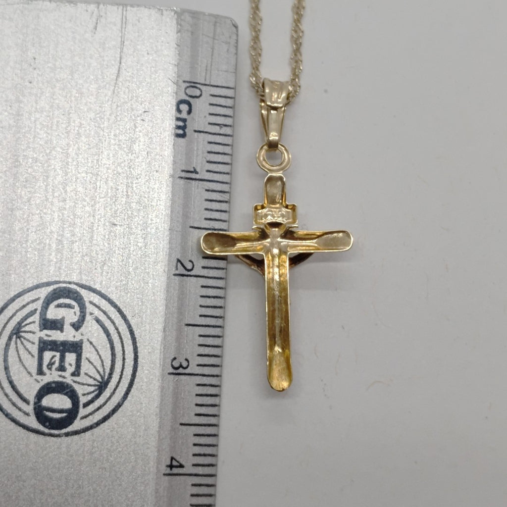 CADENA,CRUCIFIJO ORO 14 K 2,60 GRMS (SEMINUEVO)