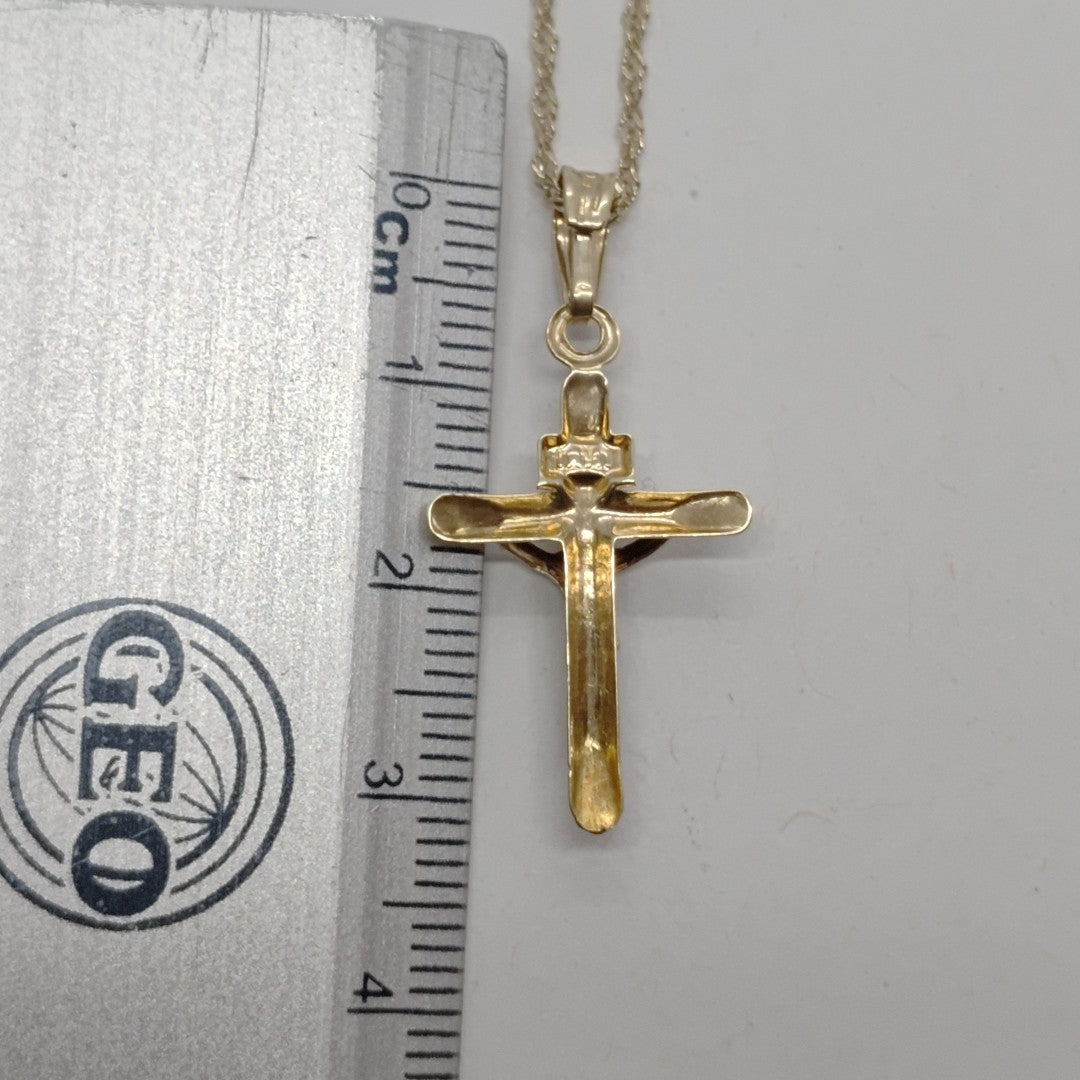CADENA,CRUCIFIJO ORO 14 K 2,60 GRMS (SEMINUEVO)
