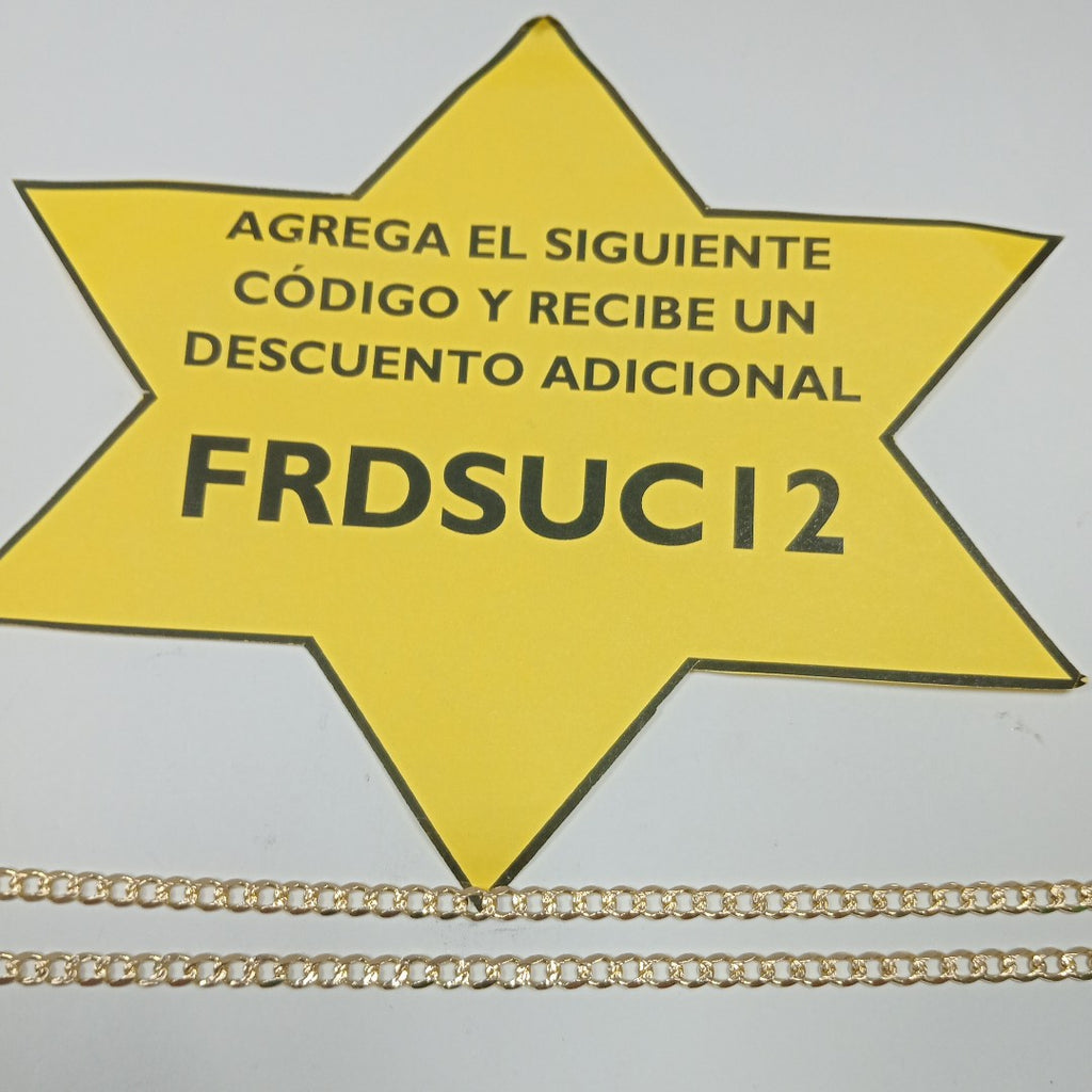 CADENAS BARBADA ORO 14K 55 CM 13 GR (NUEVO)