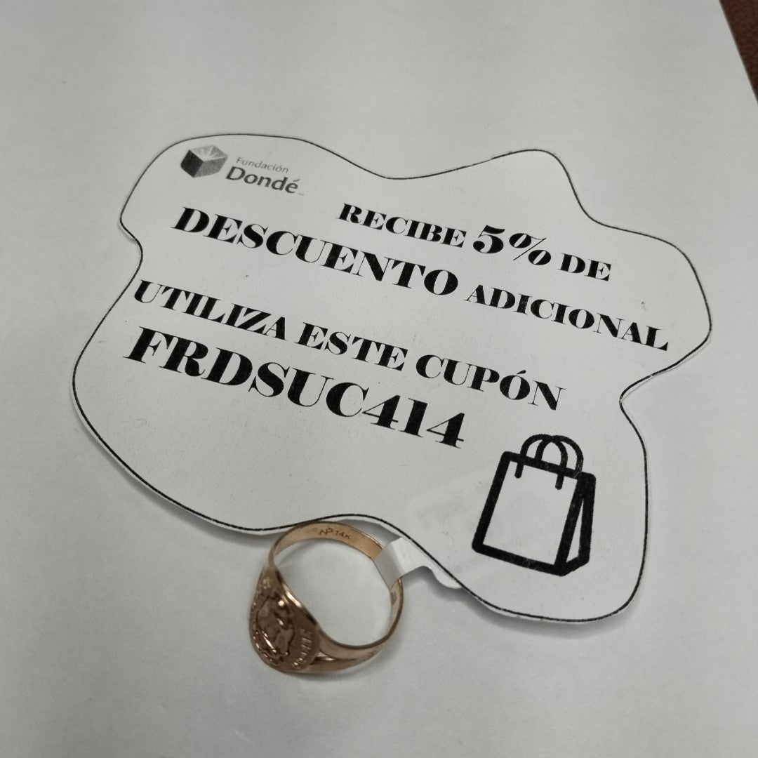ANILLO ORO 14 K 4.3 GRMS (SEMINUEVO)