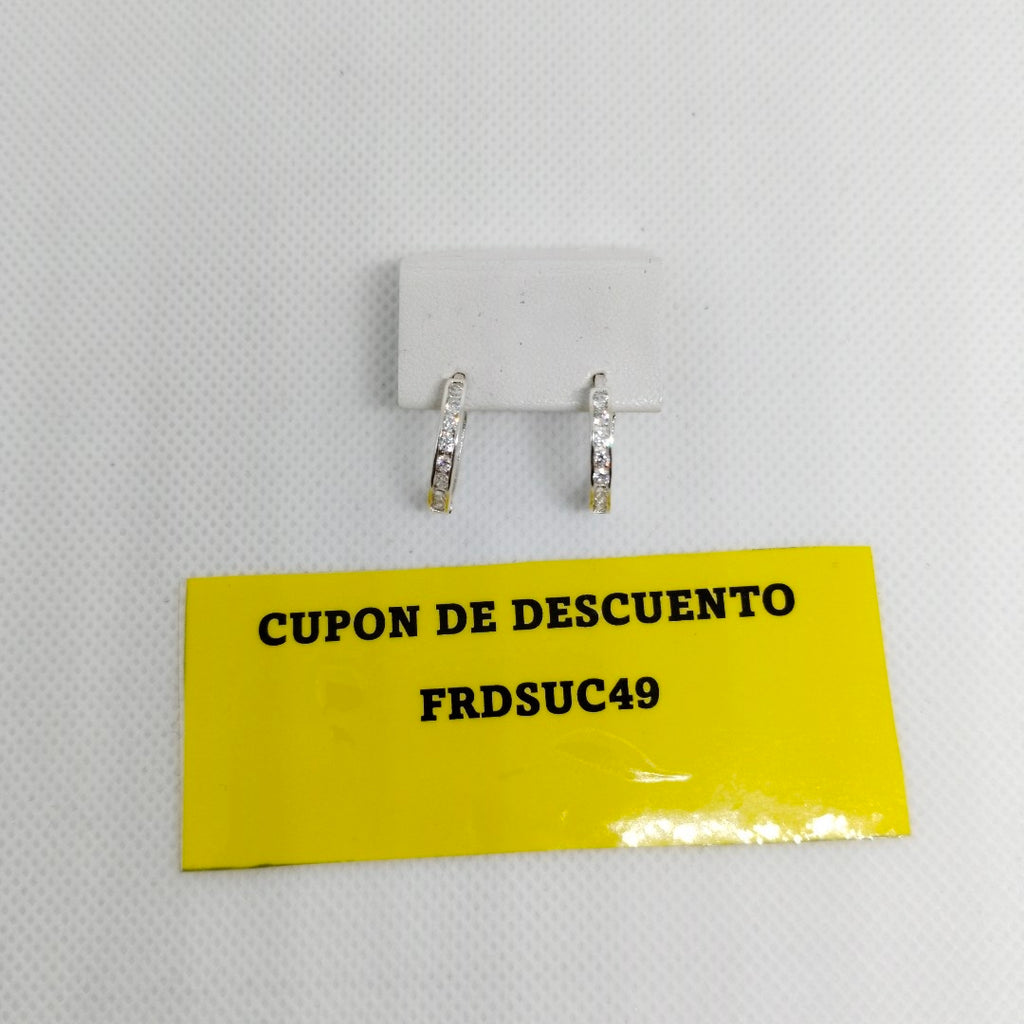 ARRACADAS C/CIRCONIAS PLATA .925 2.1 GR (NUEVO)
