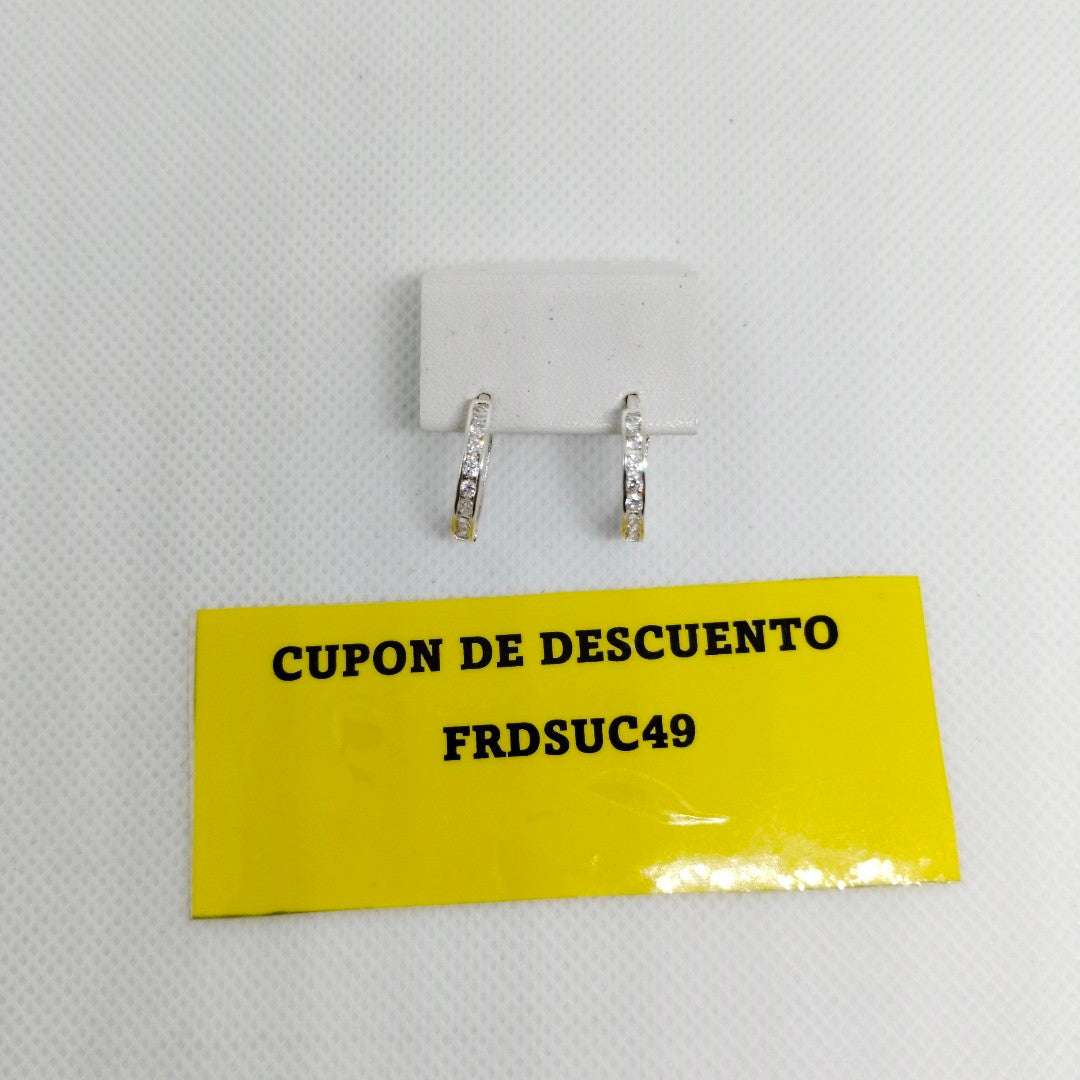 ARRACADAS C/CIRCONIAS PLATA .925 2.1 GR (NUEVO)