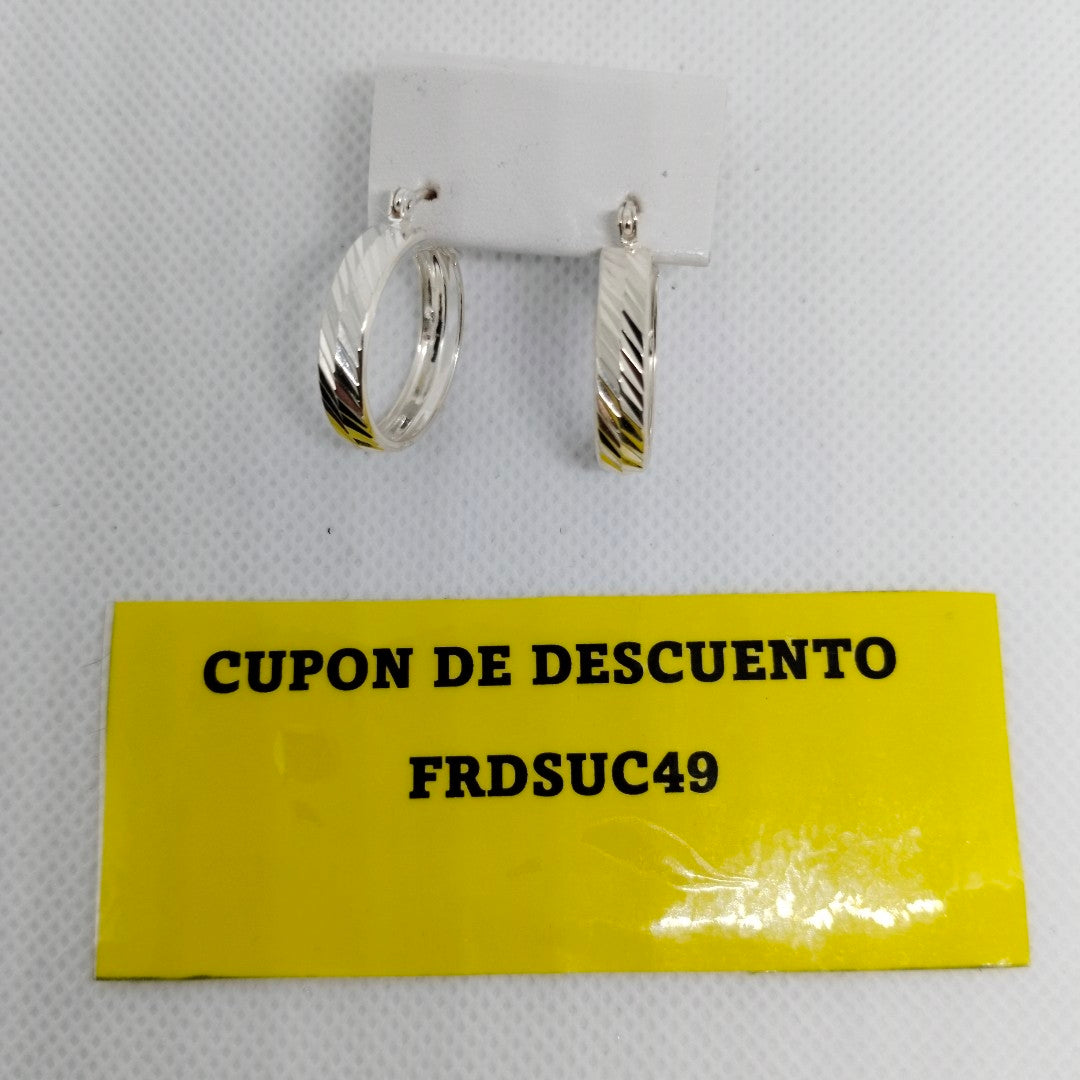 PAR ARRACADAS FACETADAS PLATA .925 2.3 GR (NUEVO)
