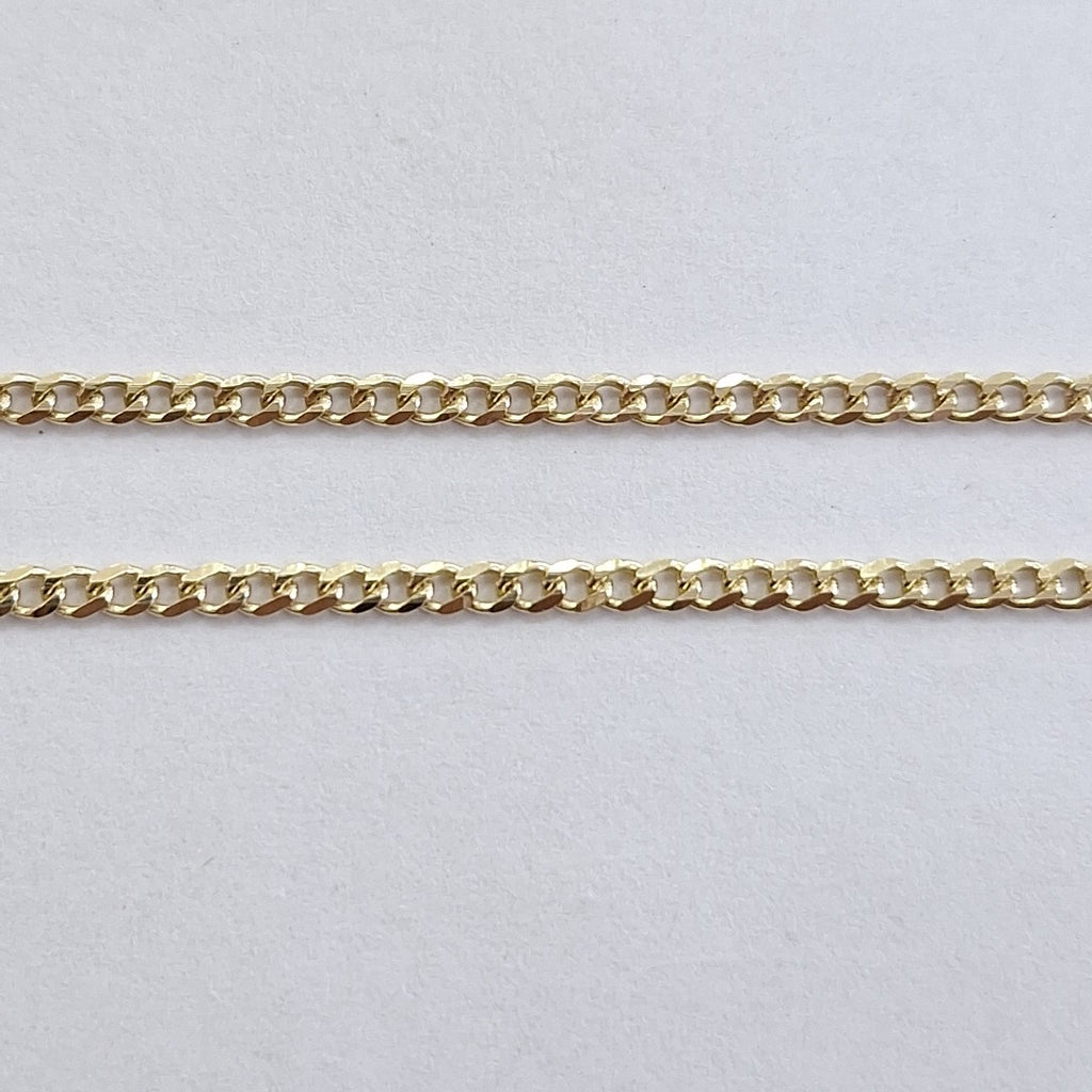 CADENAS TEJIDO BARBADA ORO 10K 55 CM 3.8 GR (NUEVO)