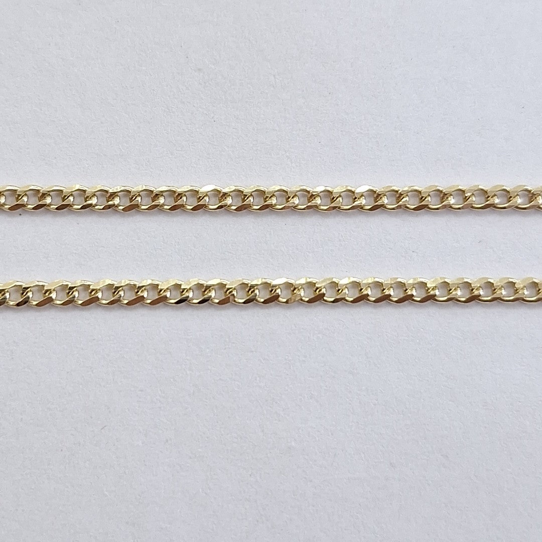 CADENAS TEJIDO BARBADA ORO 10K 55 CM 3.8 GR (NUEVO)