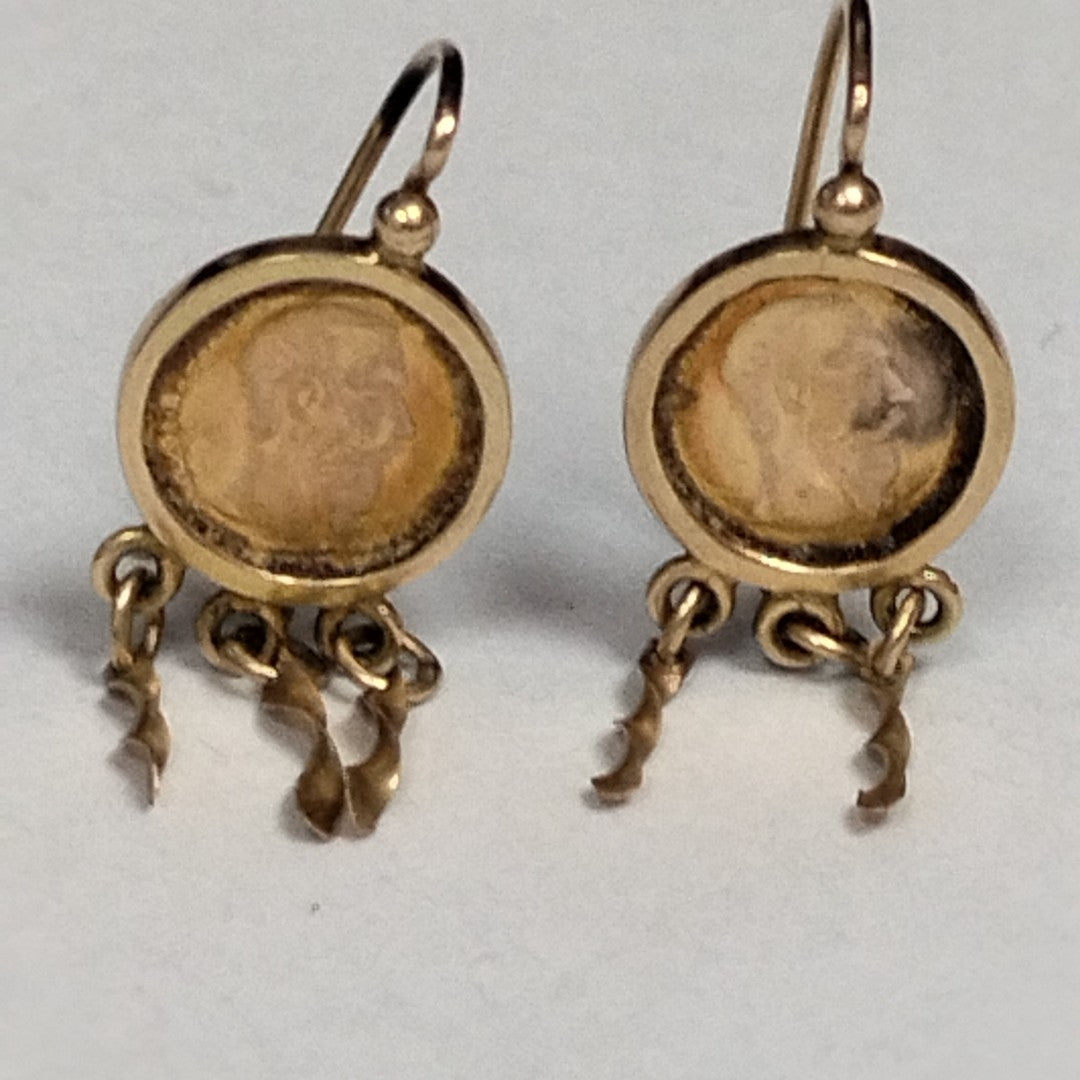 ARETES PAR ORO 14 K 2,20 GRMS (SEMINUEVO)