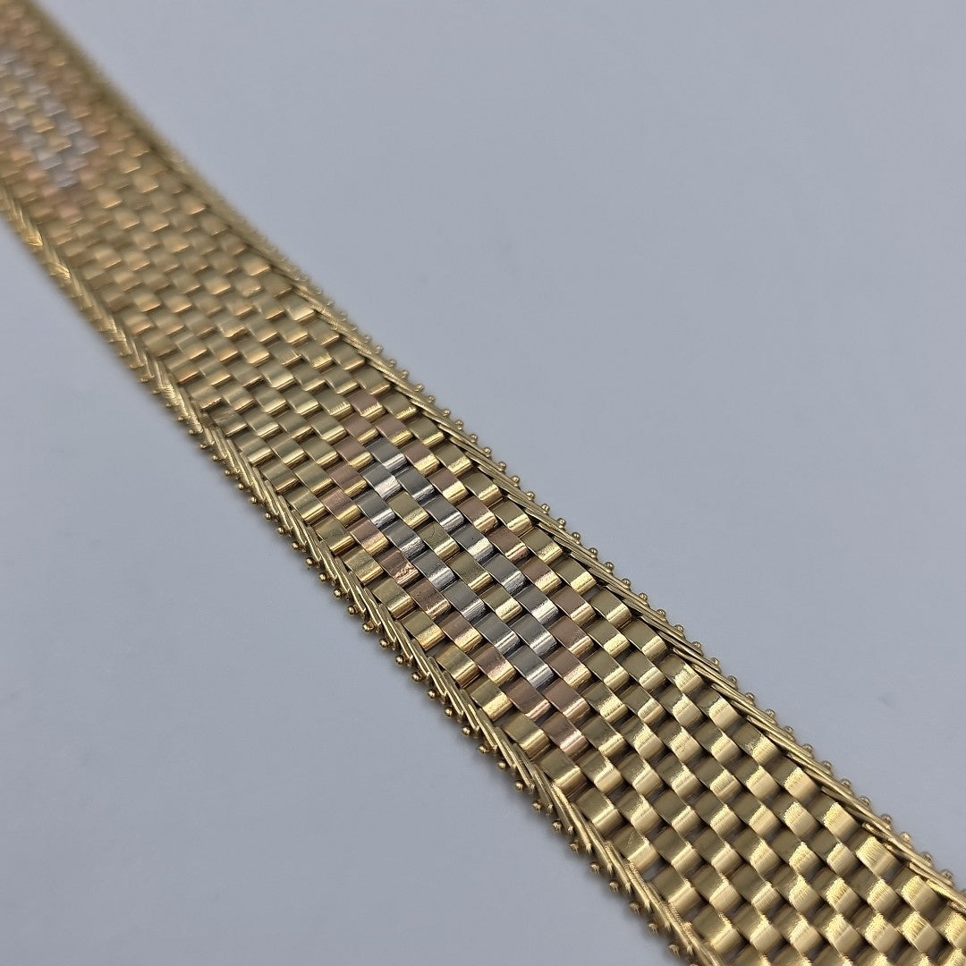 PULSERA ORO, ORO COMBINADO 14 K 27.7 GRMS (SEMINUEVO)