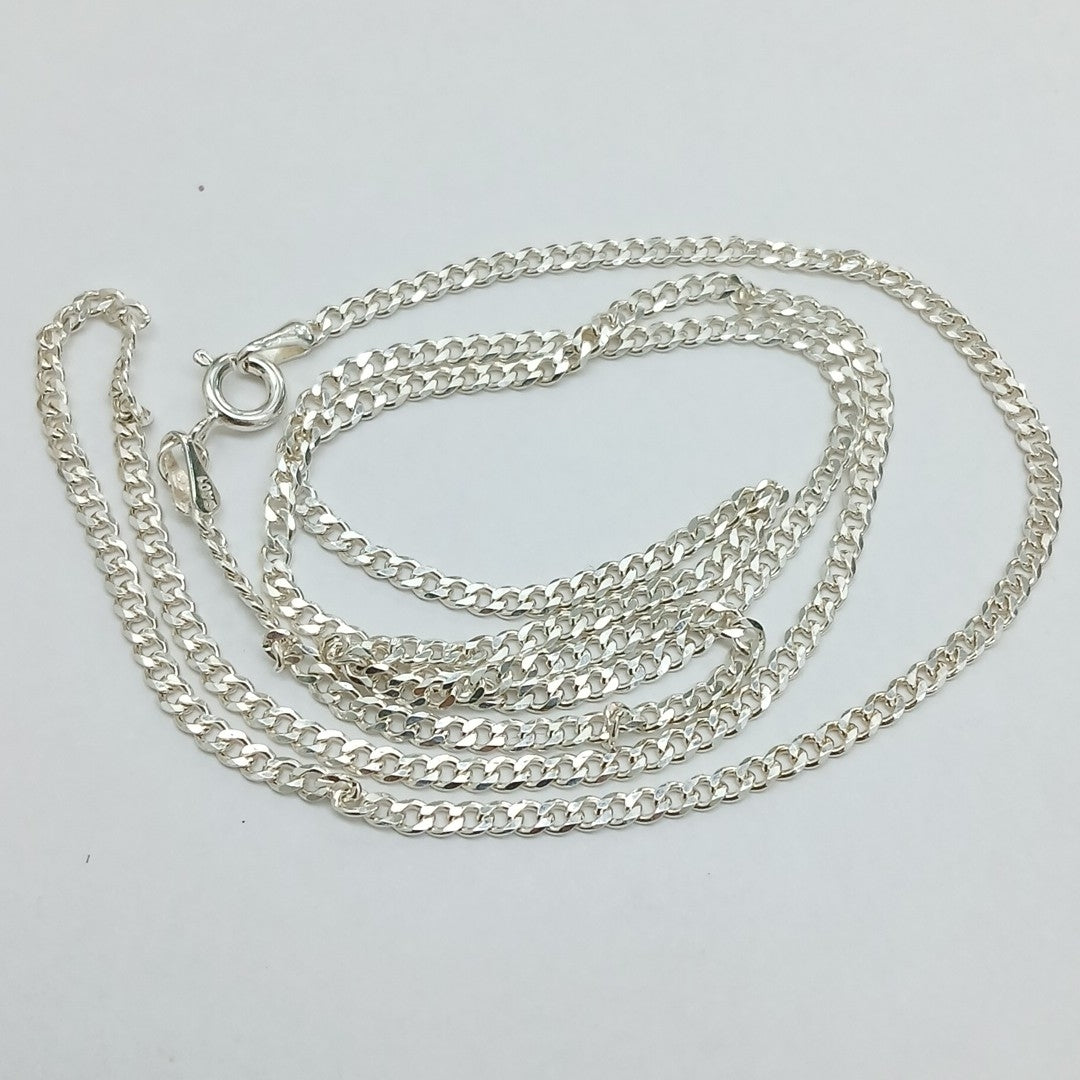 CADENA TEJIDO BARBADO PLATA .925 60 CM 6 GR (NUEVO)