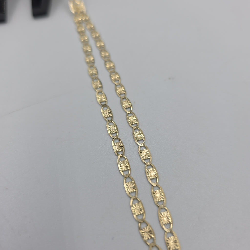CADENAS TEJIDO GUCHI ORO 14K 55 CM 6.9 GR (NUEVO)