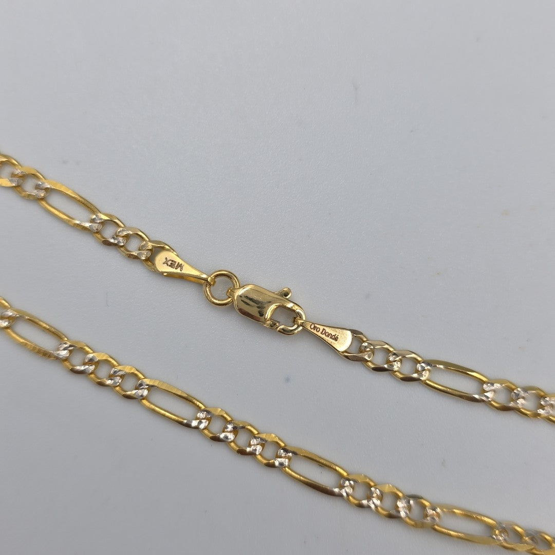 CADENAS 3X1 DIAMANTADA ORO 14K 55 CM 8.5 GR (NUEVO)