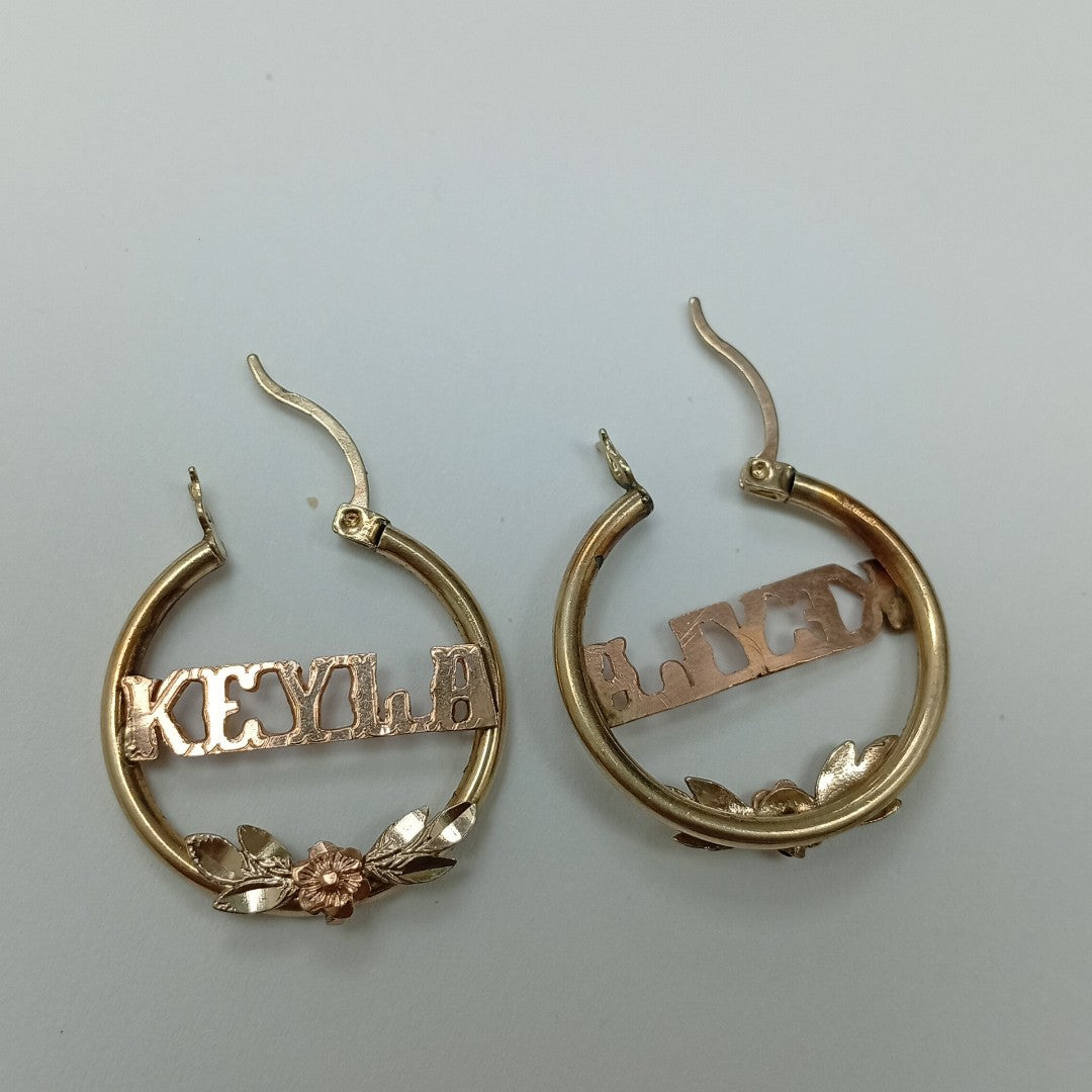 ARRACADAS PAR ORO 14 K 3.7 GRMS (SEMINUEVO)